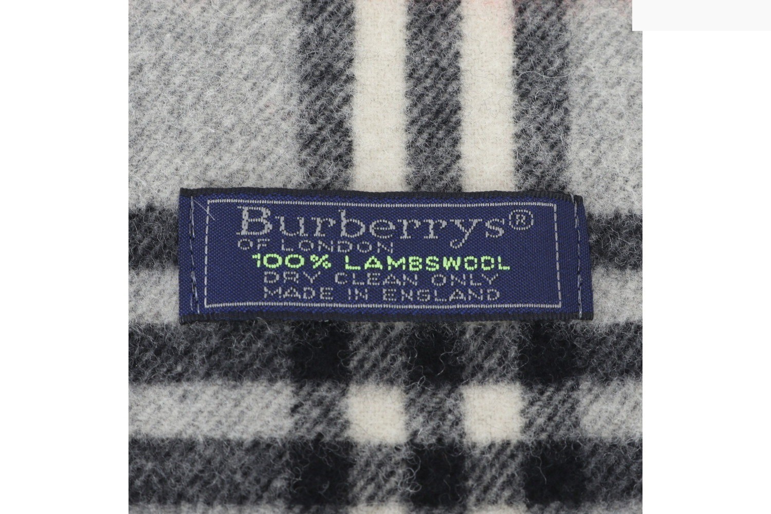 Nova Check scarf with tags attached. — view 3