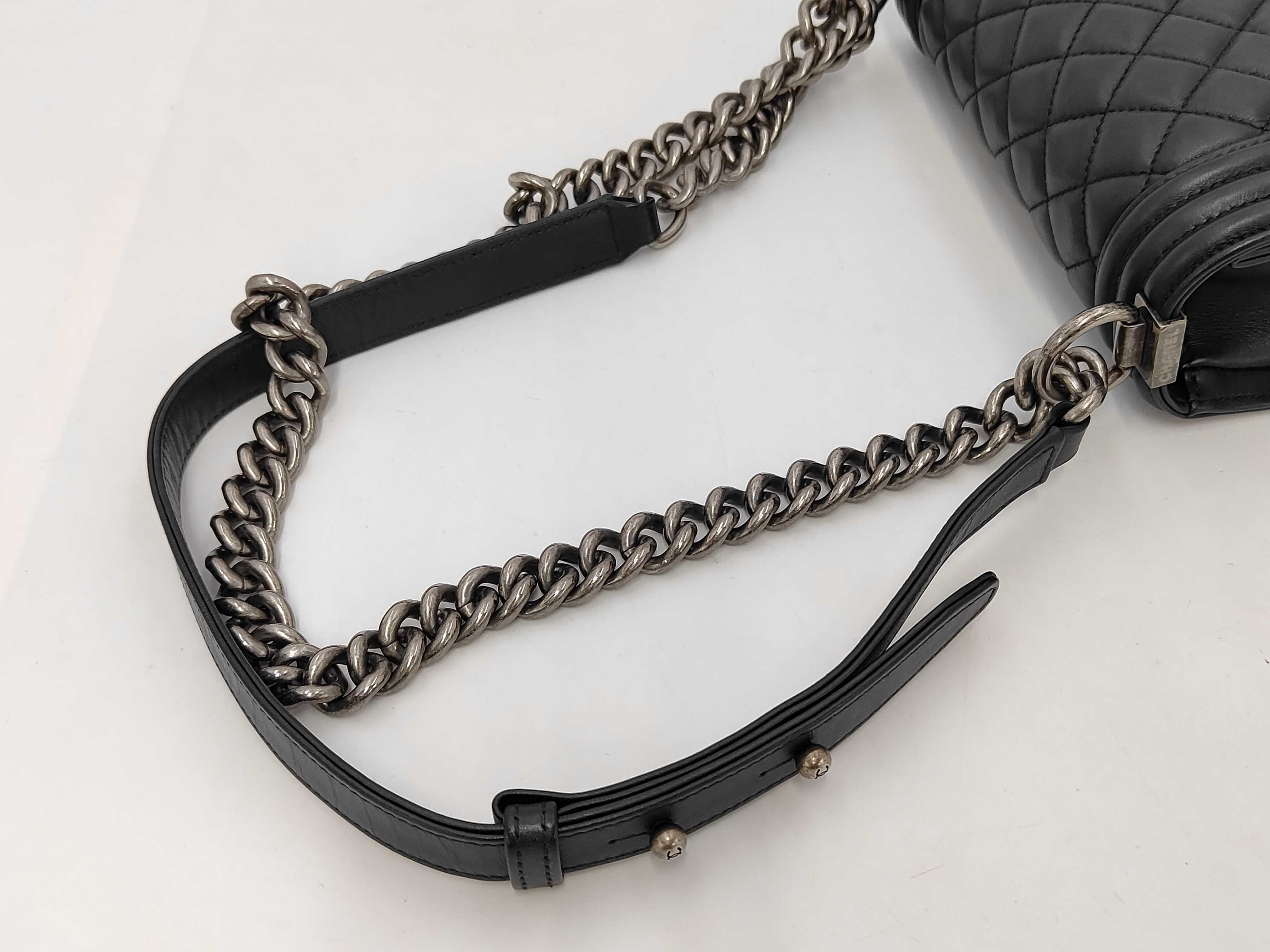 Leboy Black Calfskin Small Silver Hardware No. 29 Shoulder Bag — view 5