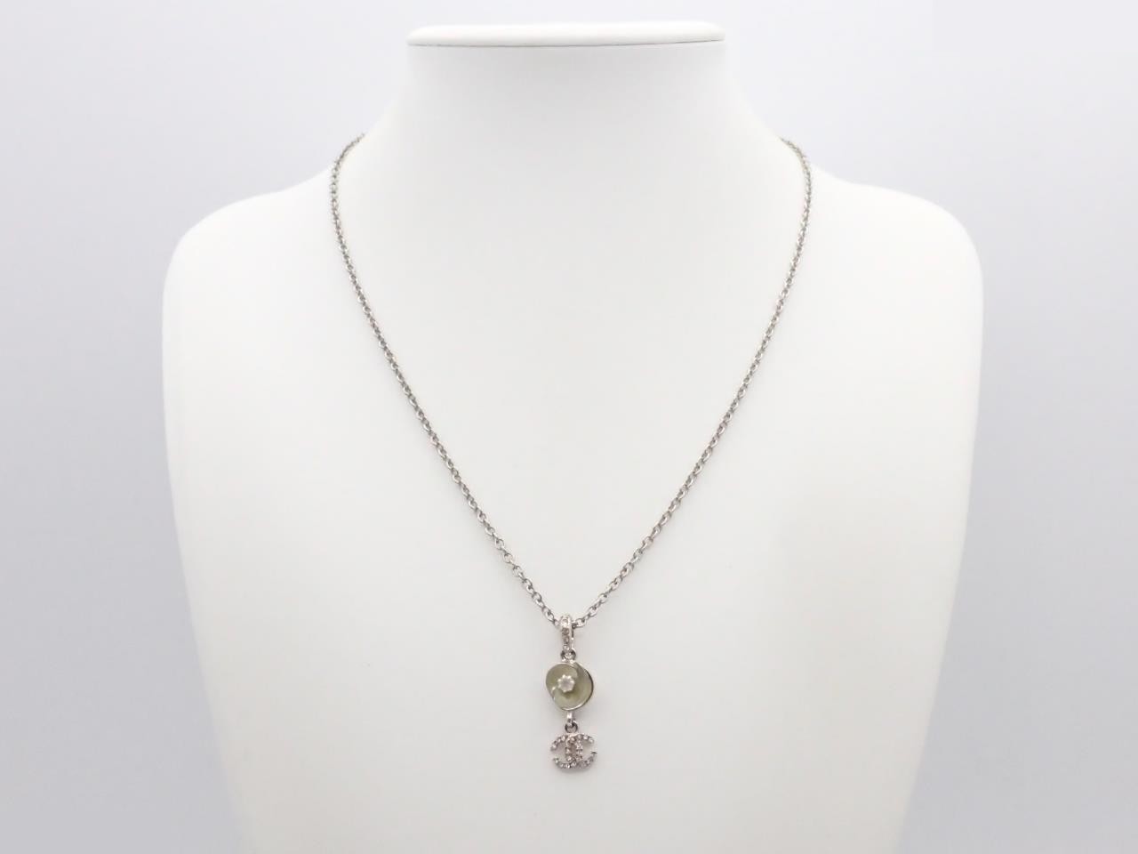 Cocomark Camellia Rhinestone Necklace Chain Approx. 55cm — view 3