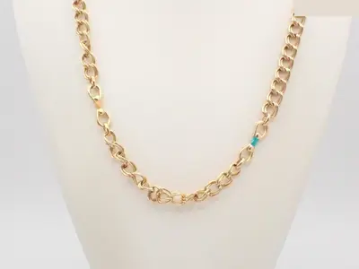 Logo long chain necklace, neck circumference approximately 92cm