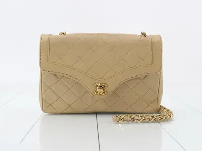Matelassé Leather Chain Shoulder Bag