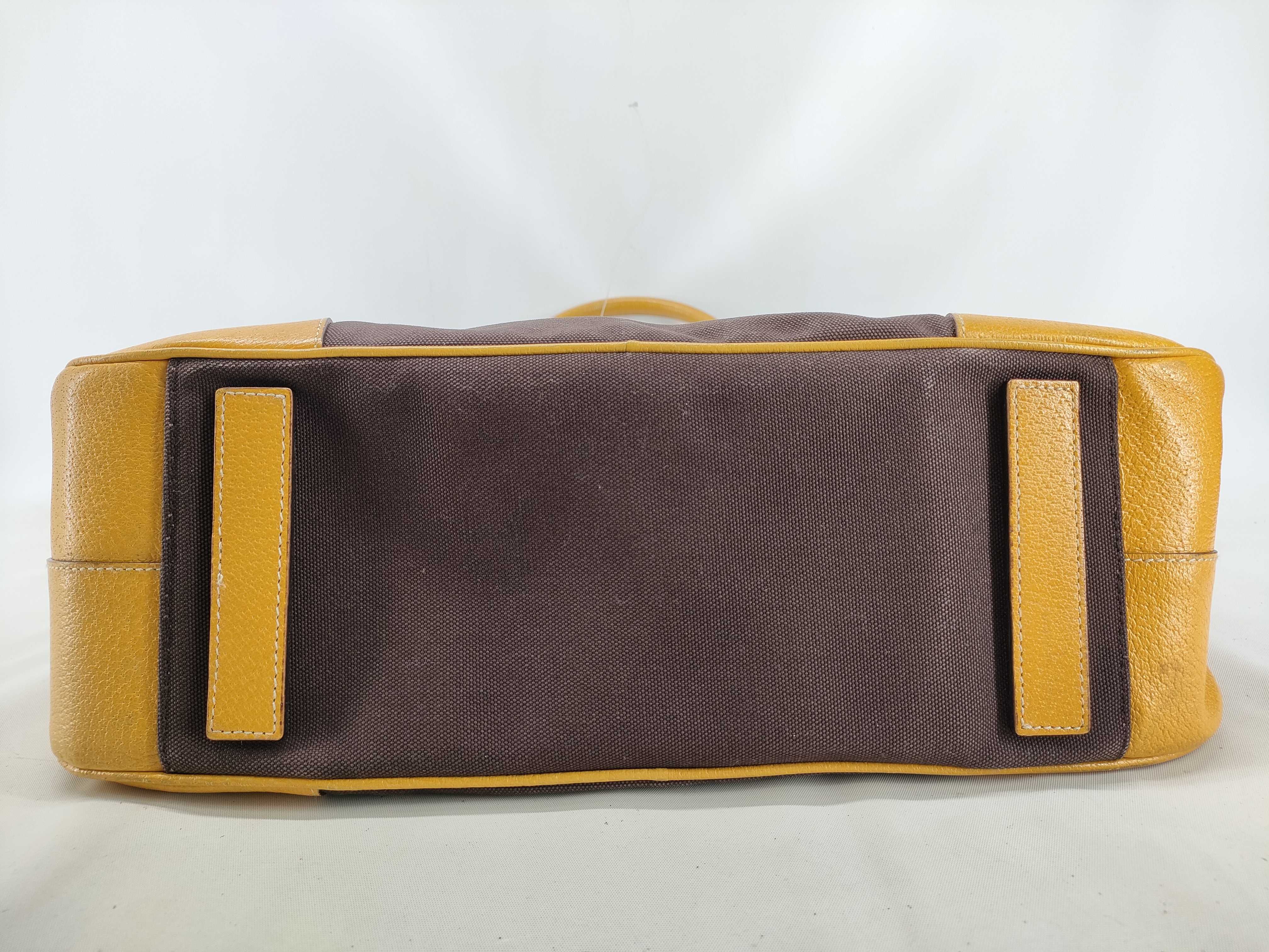 bowling bag, canvas and leather handbag — view 3