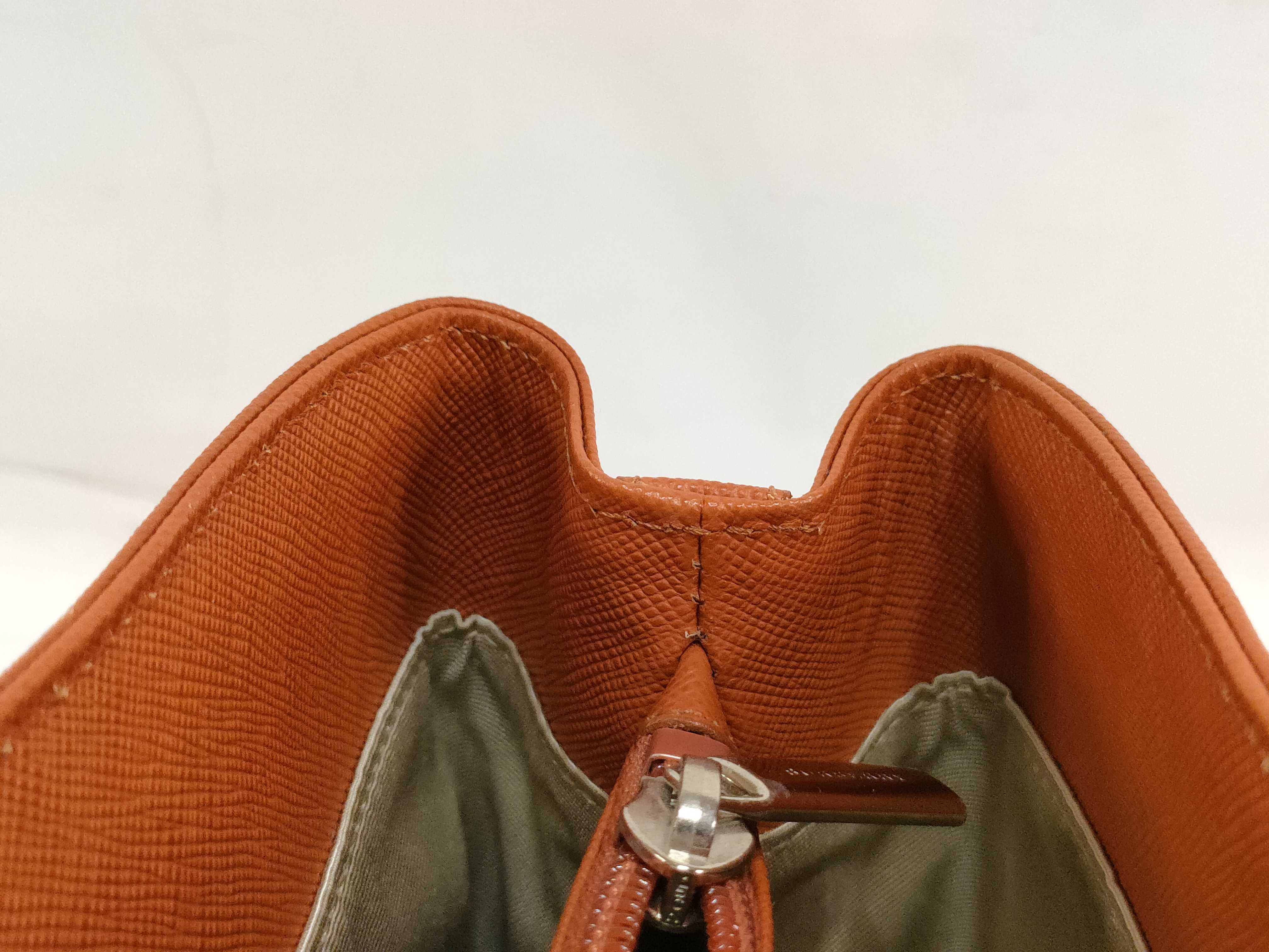 Saffiano Handbag, Orange — view 13