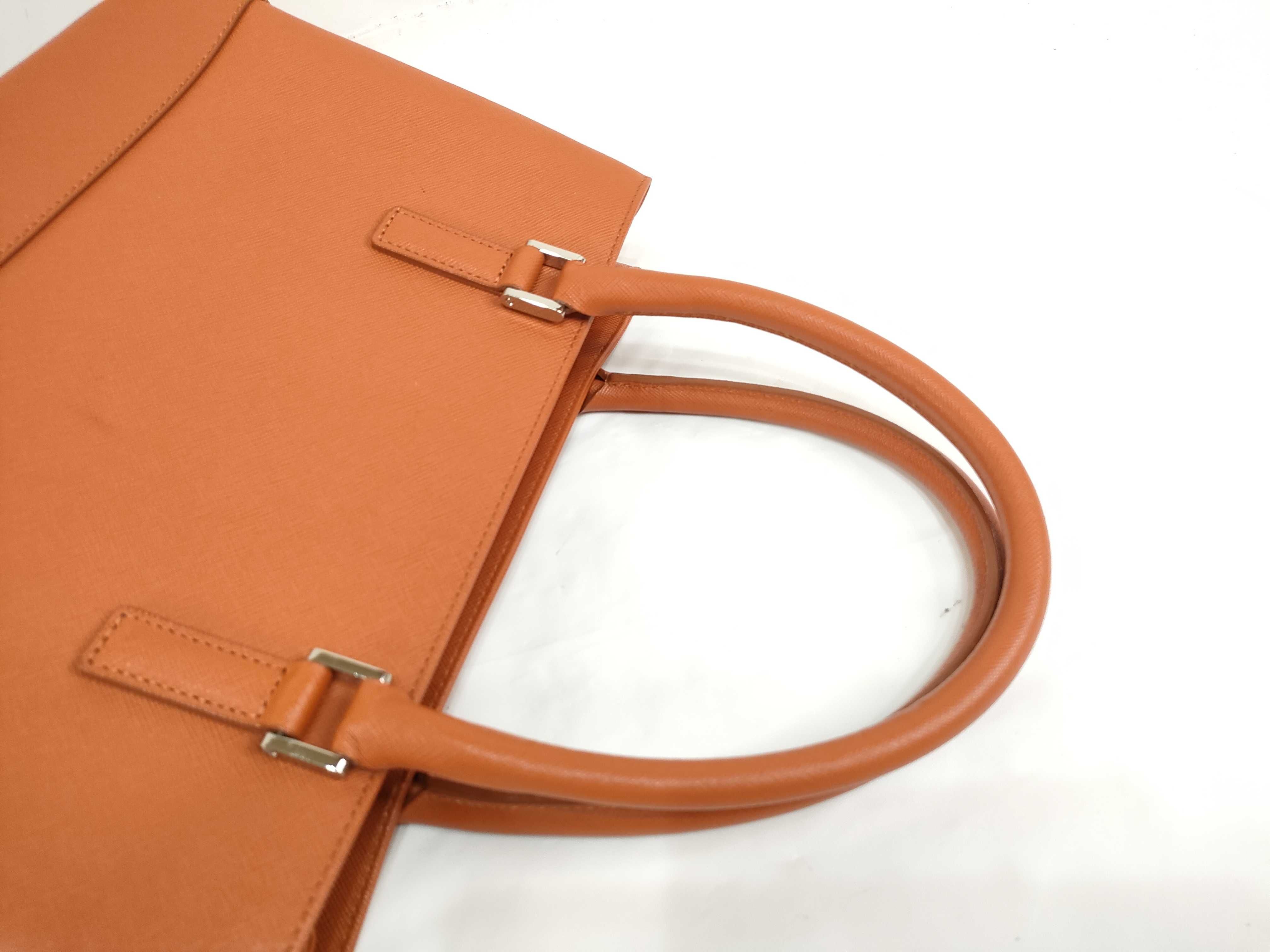 Saffiano Handbag, Orange — view 3
