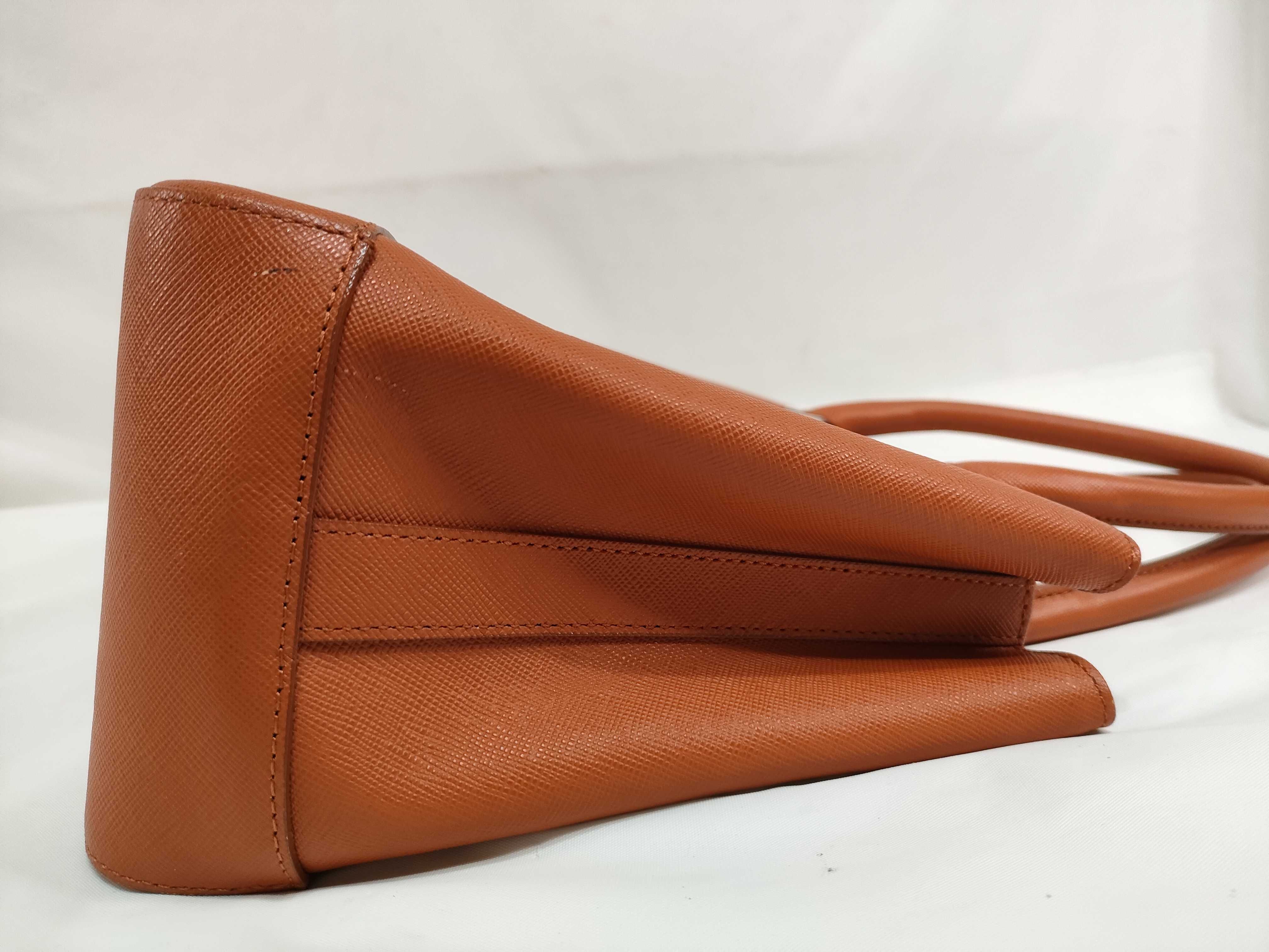 Saffiano Handbag, Orange — view 7