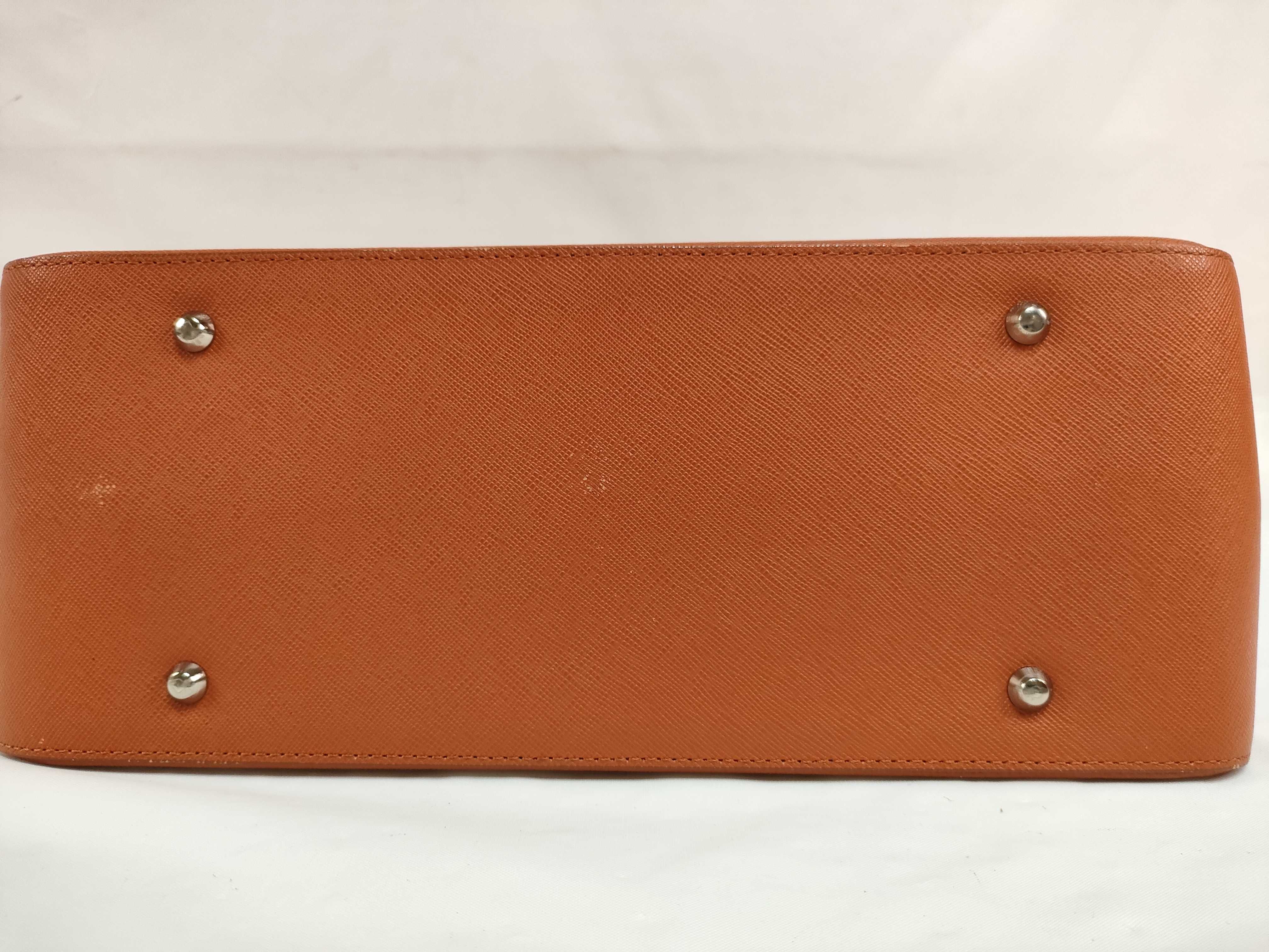 Saffiano Handbag, Orange — view 8