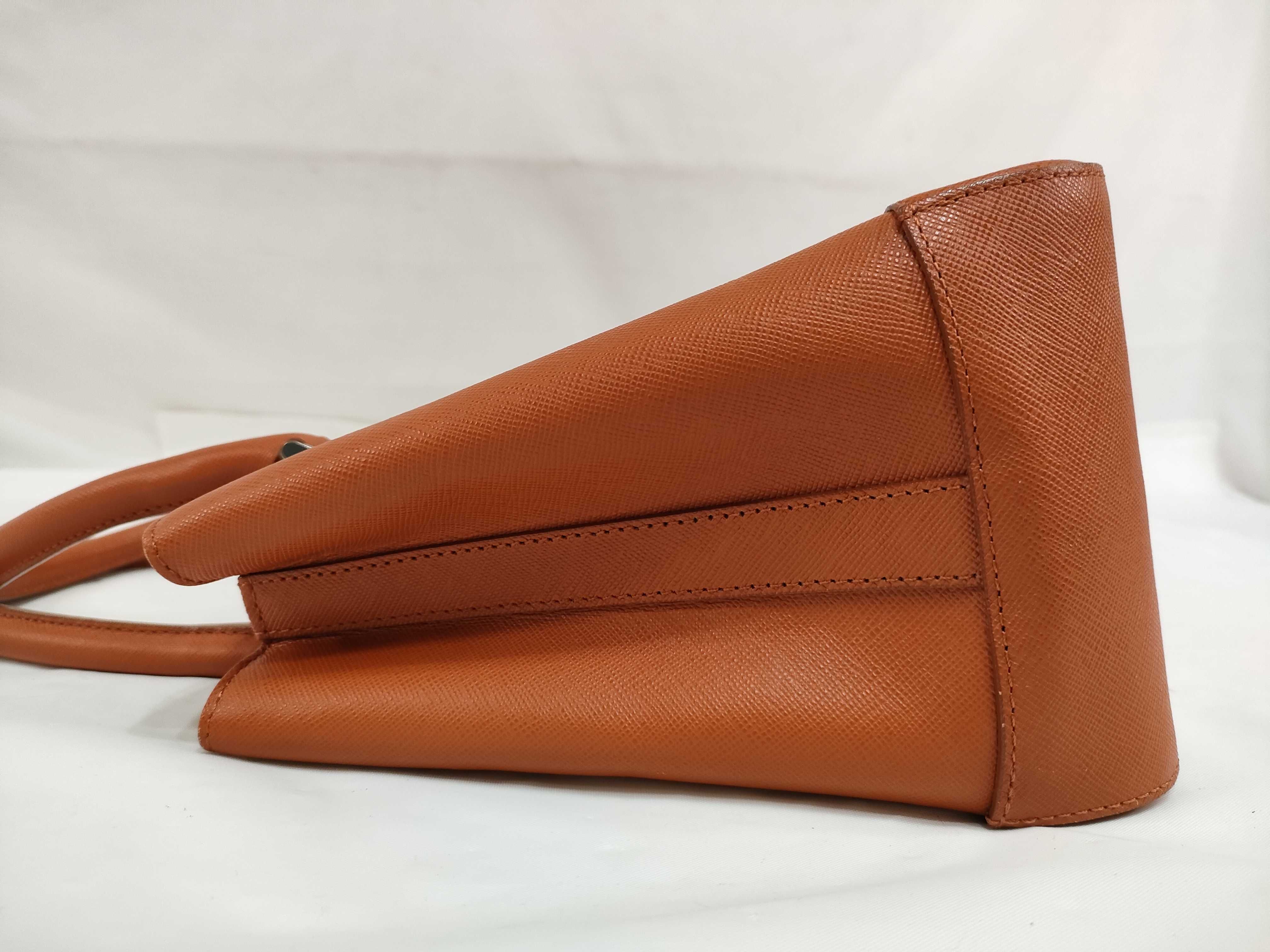 Saffiano Handbag, Orange — view 9
