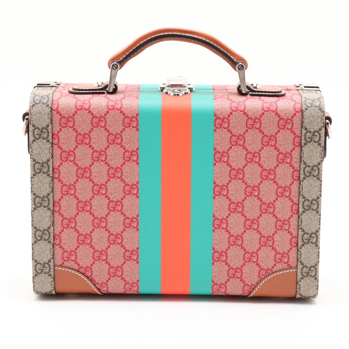 GG Supreme PVC x Leather 2-Way Handbag, Multicolor 722180 — view 2