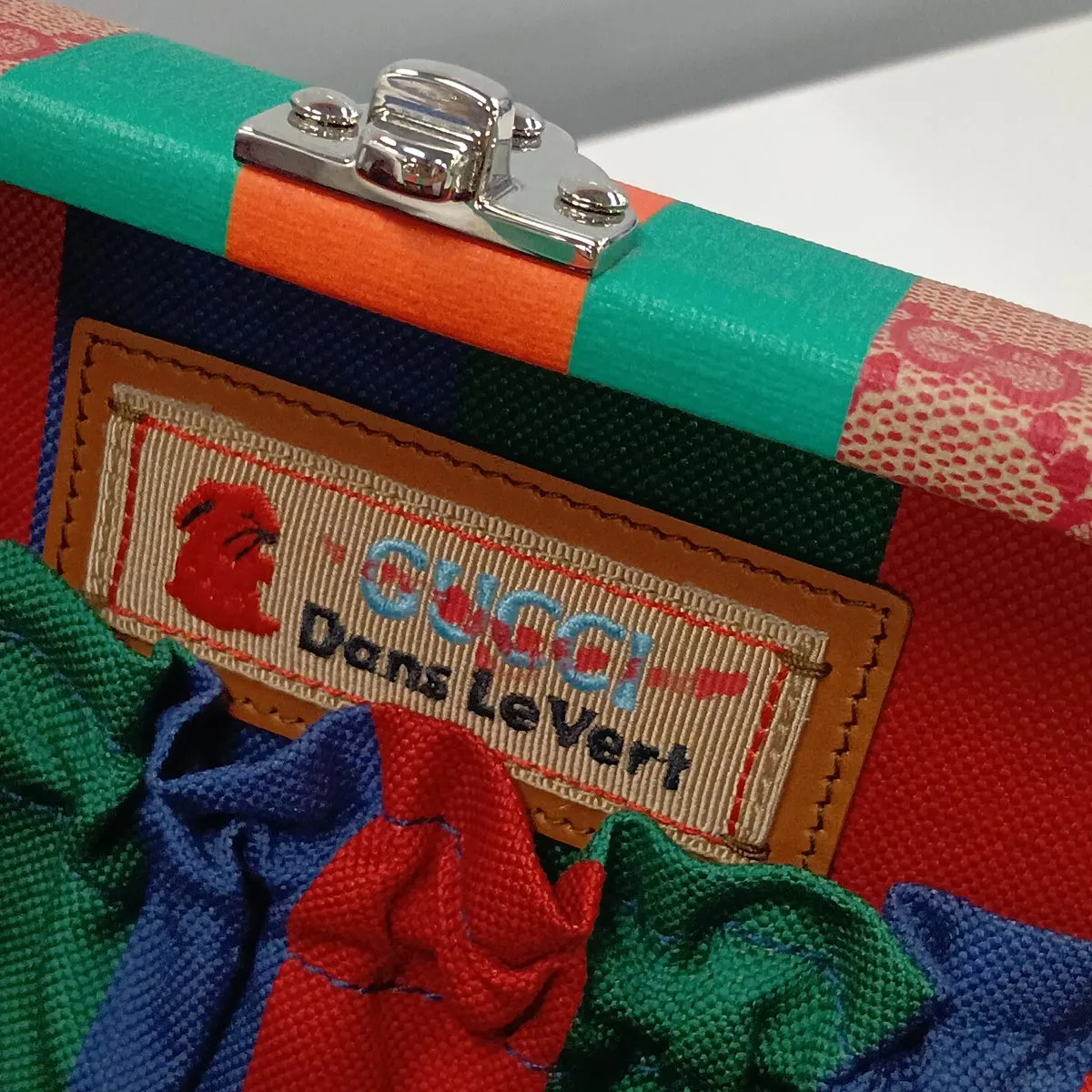 GG Supreme PVC x Leather 2-Way Handbag, Multicolor 722180 — view 13