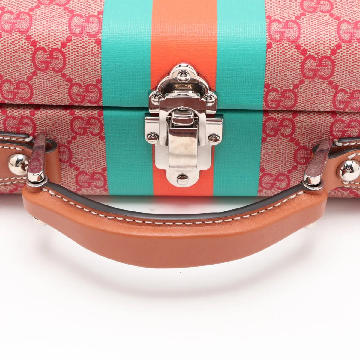 GG Supreme PVC x Leather 2-Way Handbag, Multicolor 722180 — view 5