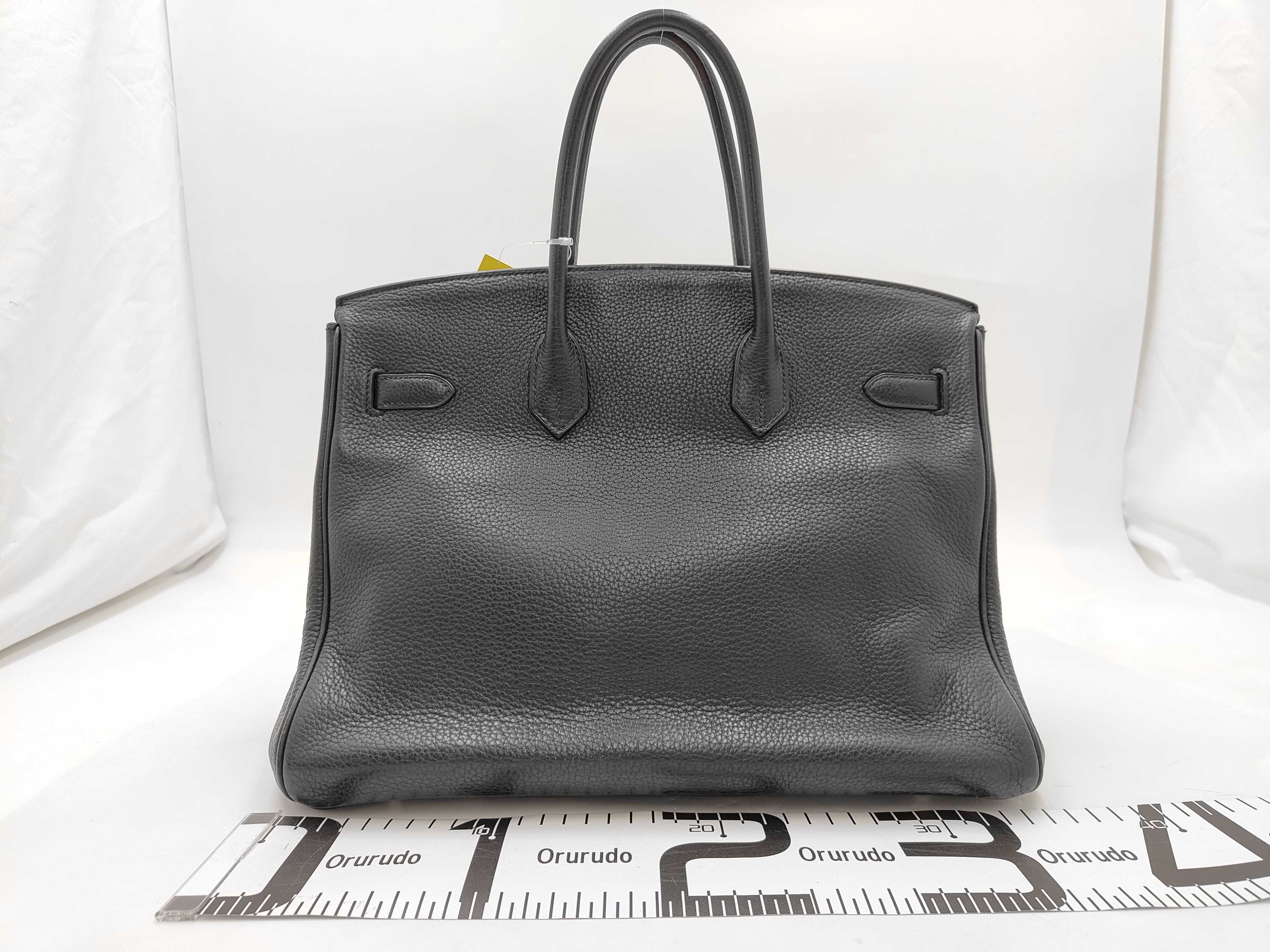 Birkin 35 Black ??L Silver Hardware Handbag — view 2