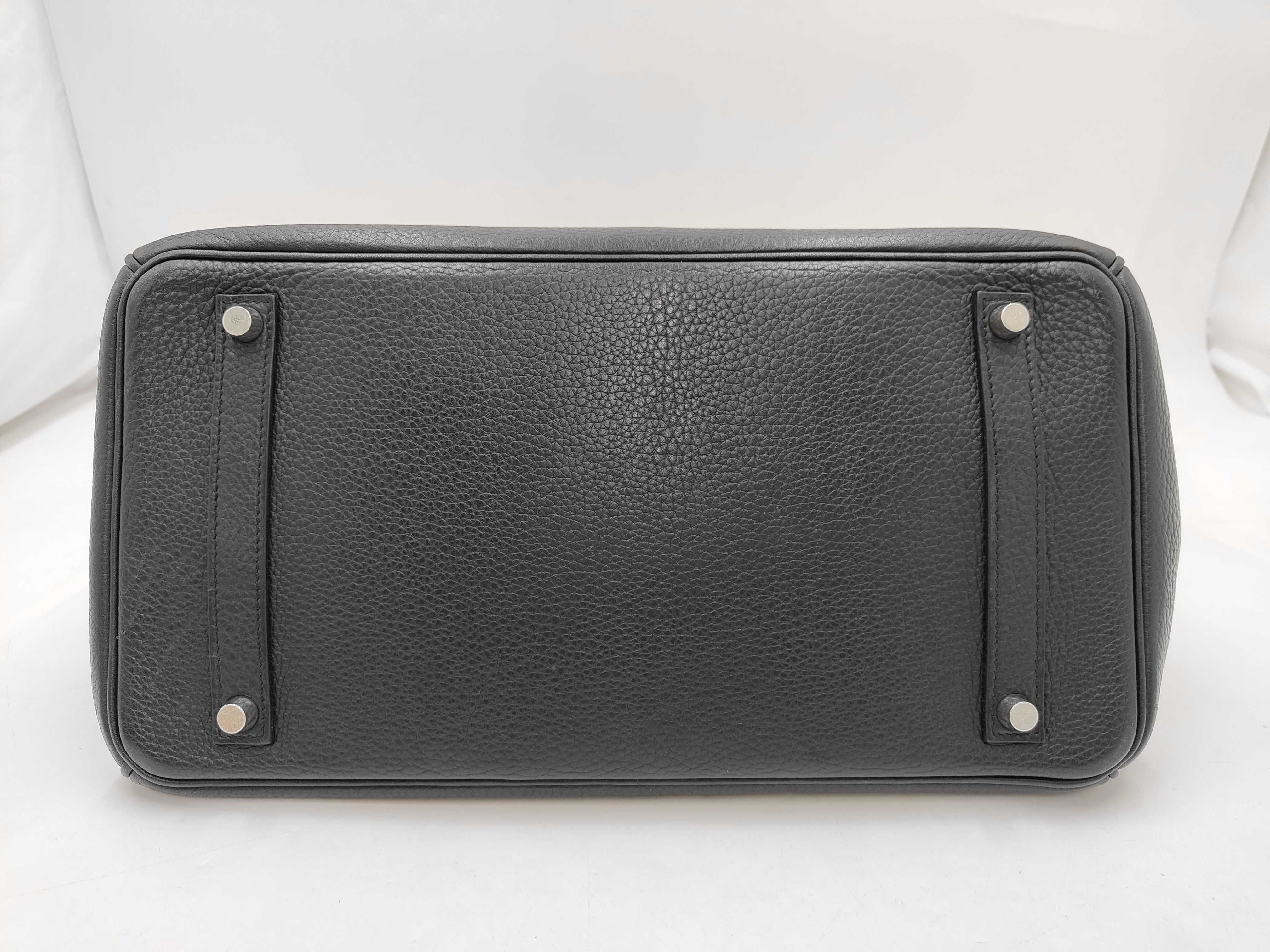 Birkin 35 Black ??L Silver Hardware Handbag — view 5