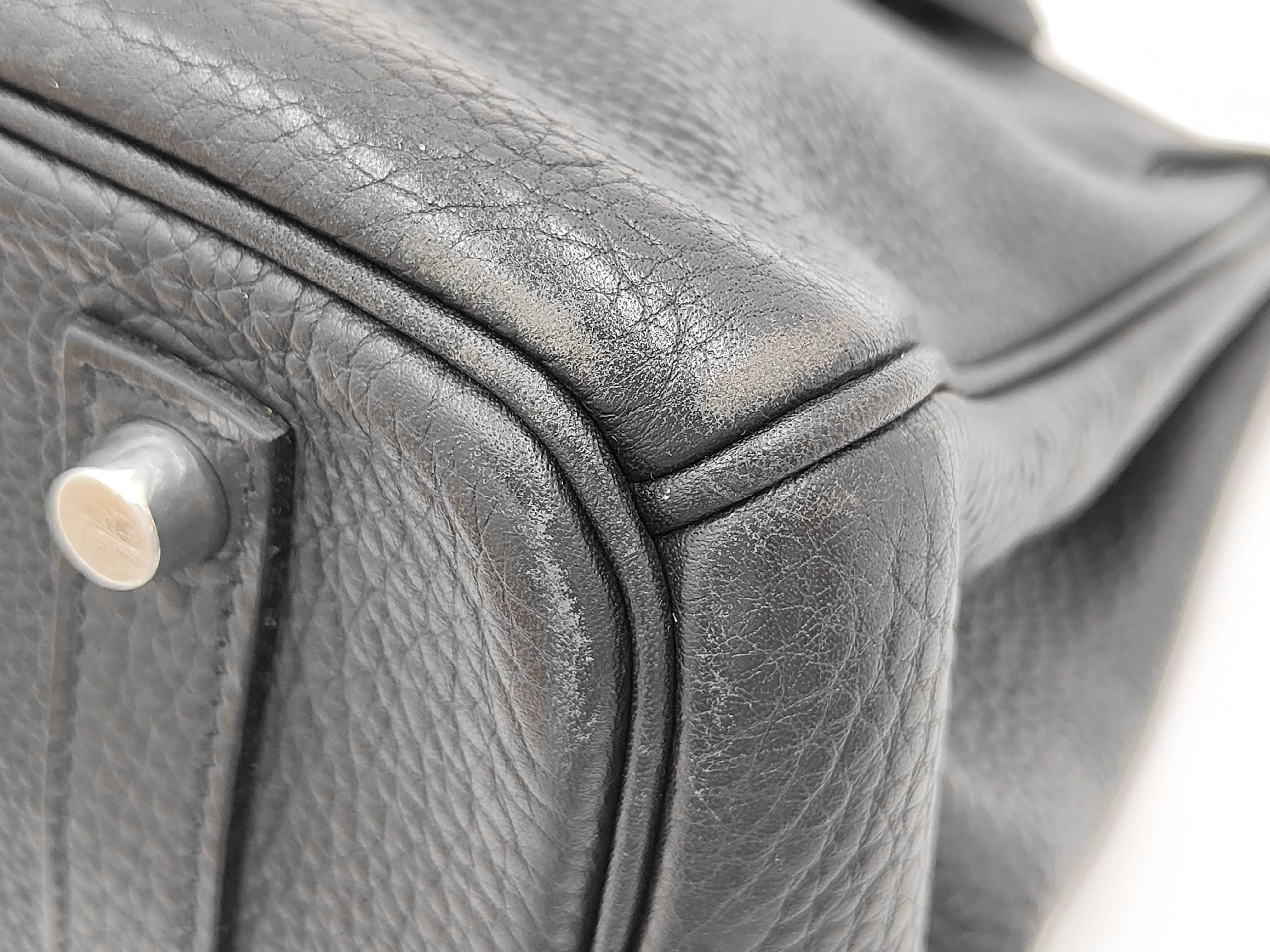 Birkin 35 Black ??L Silver Hardware Handbag — view 6