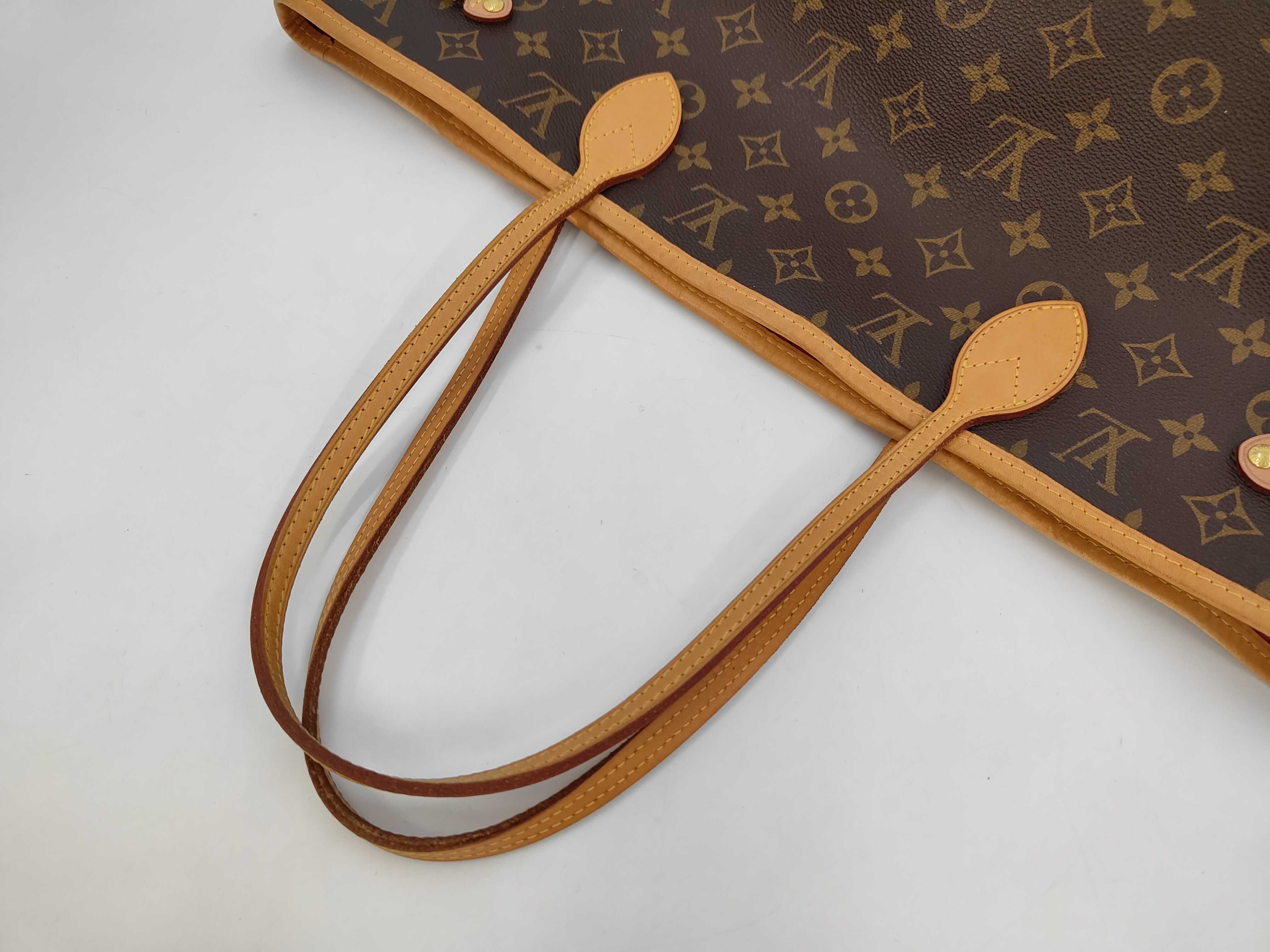 Monogram Neverfull MM Tote Bag with Pouch (Pivoine) — view 5