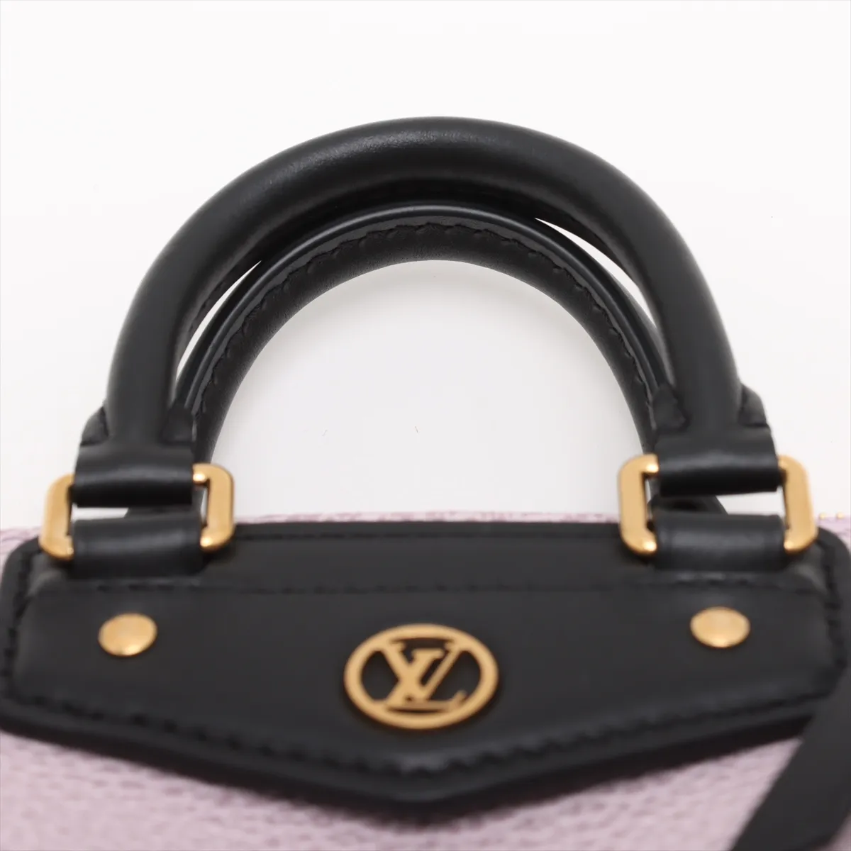 LV Logo x Leather Biker Nano M28141 Purple x Black RFID reaction available — view 5