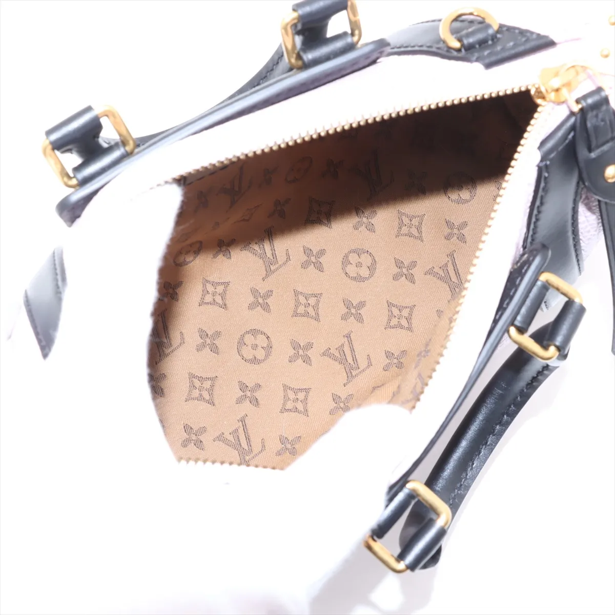 LV Logo x Leather Biker Nano M28141 Purple x Black RFID reaction available — view 8