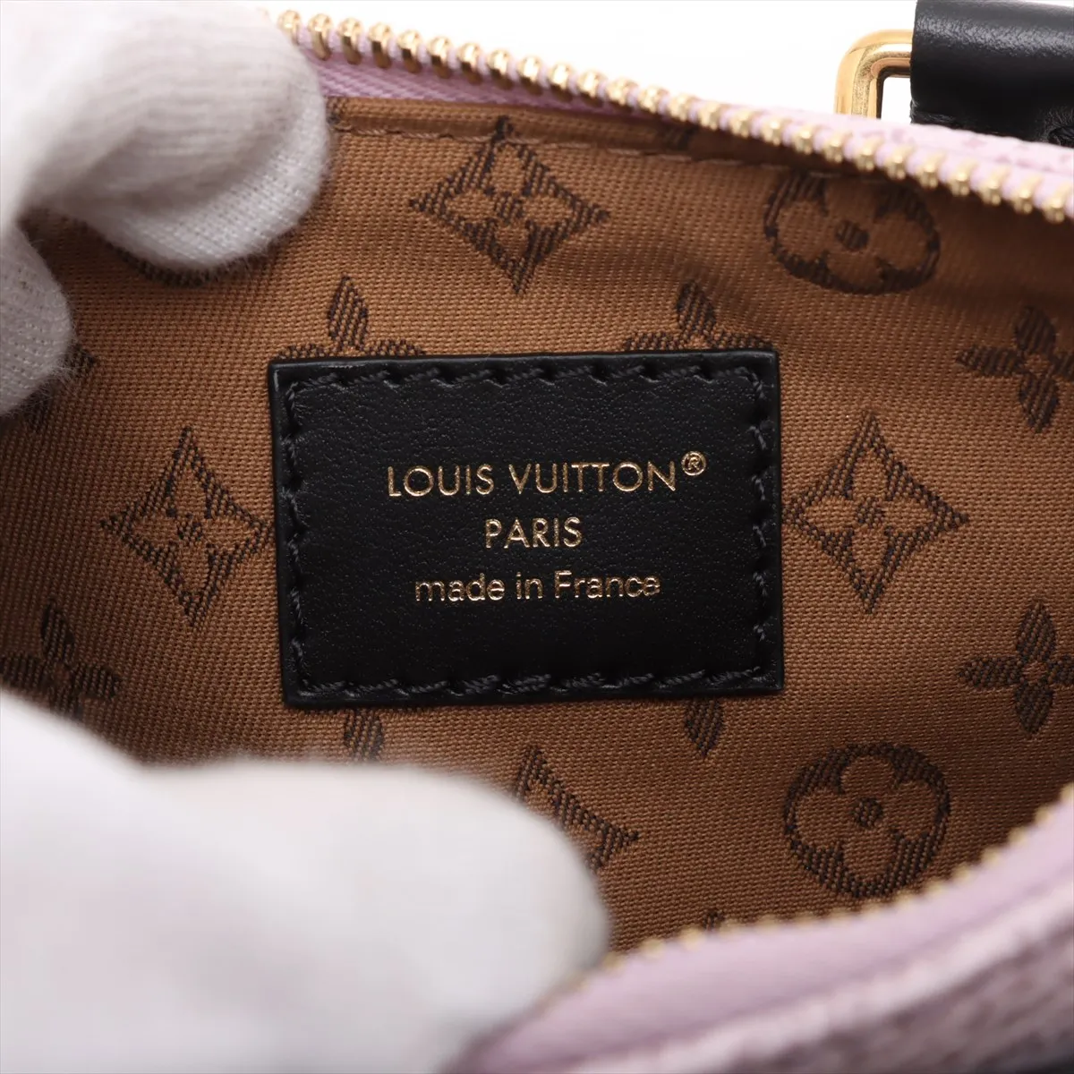LV Logo x Leather Biker Nano M28141 Purple x Black RFID reaction available — view 9