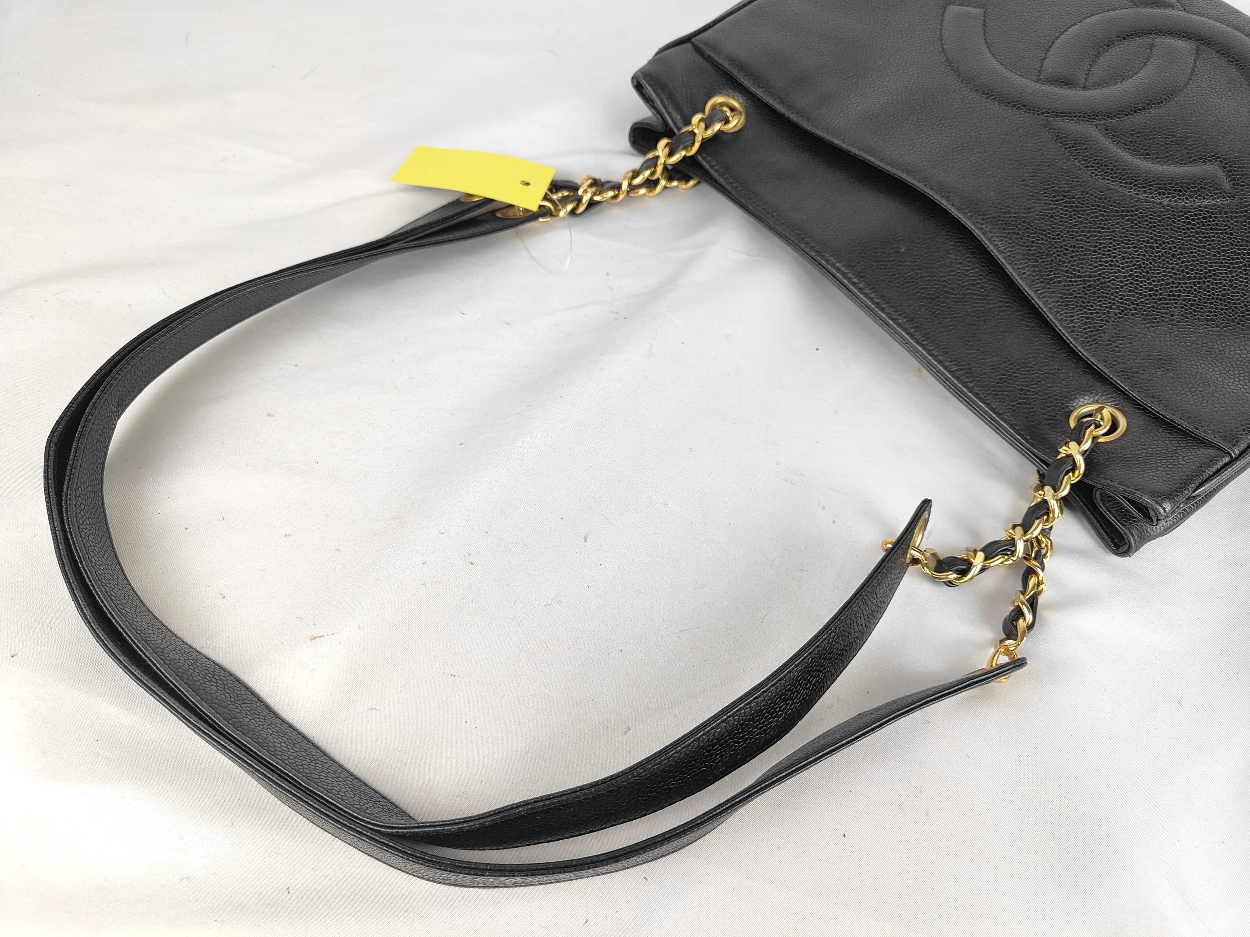 Caviar Skin Chain Tote Bag — view 3