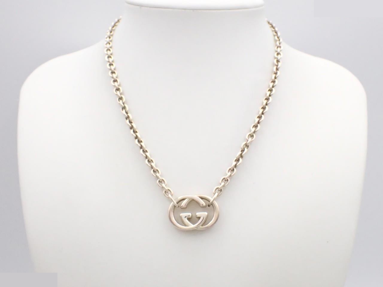 Interlocking G Ag925/26.2g Necklace Chain approx. 38cm — view 3