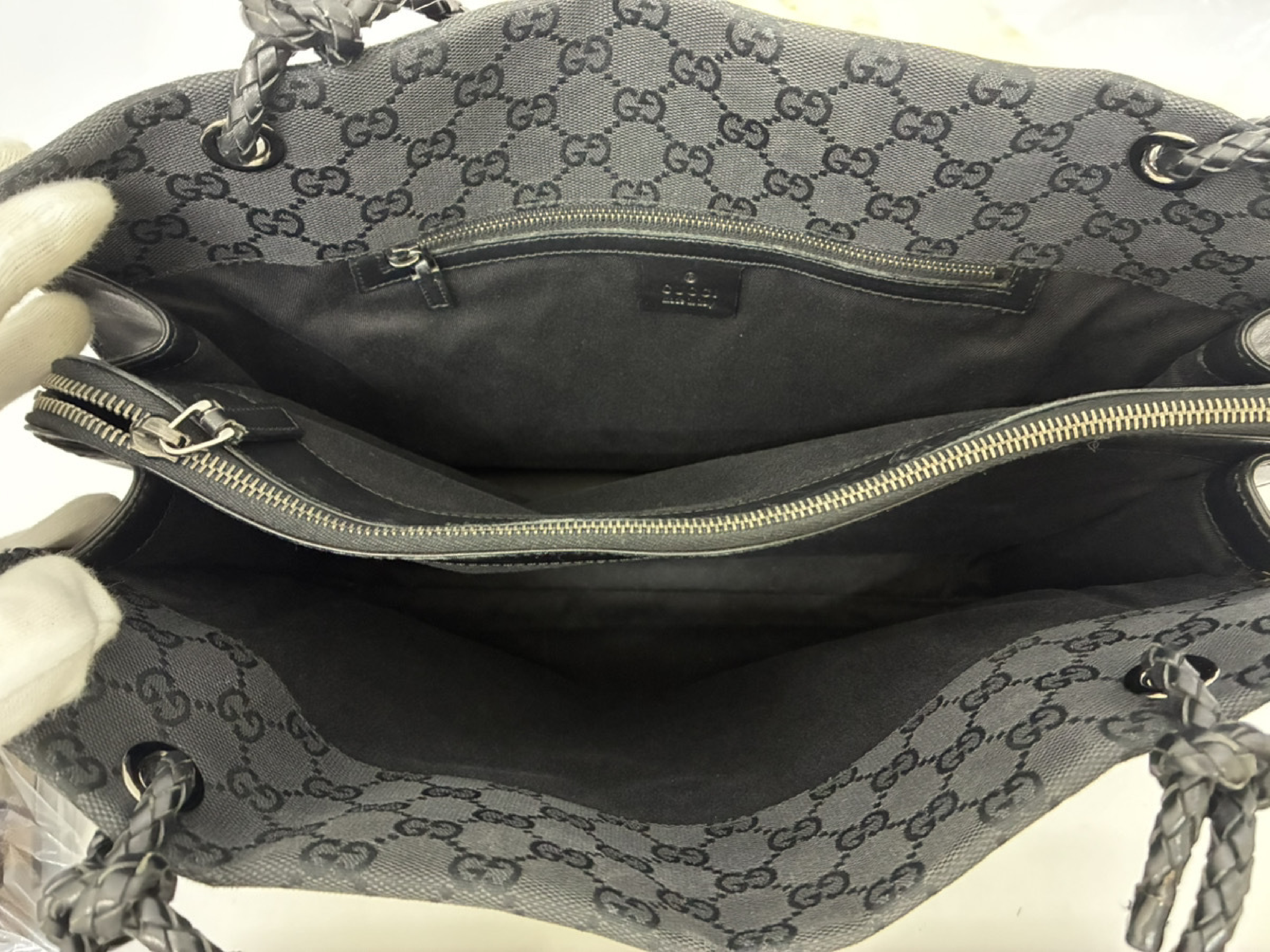 GG Canvas Tote 109140 Black Tote Bag — view 8