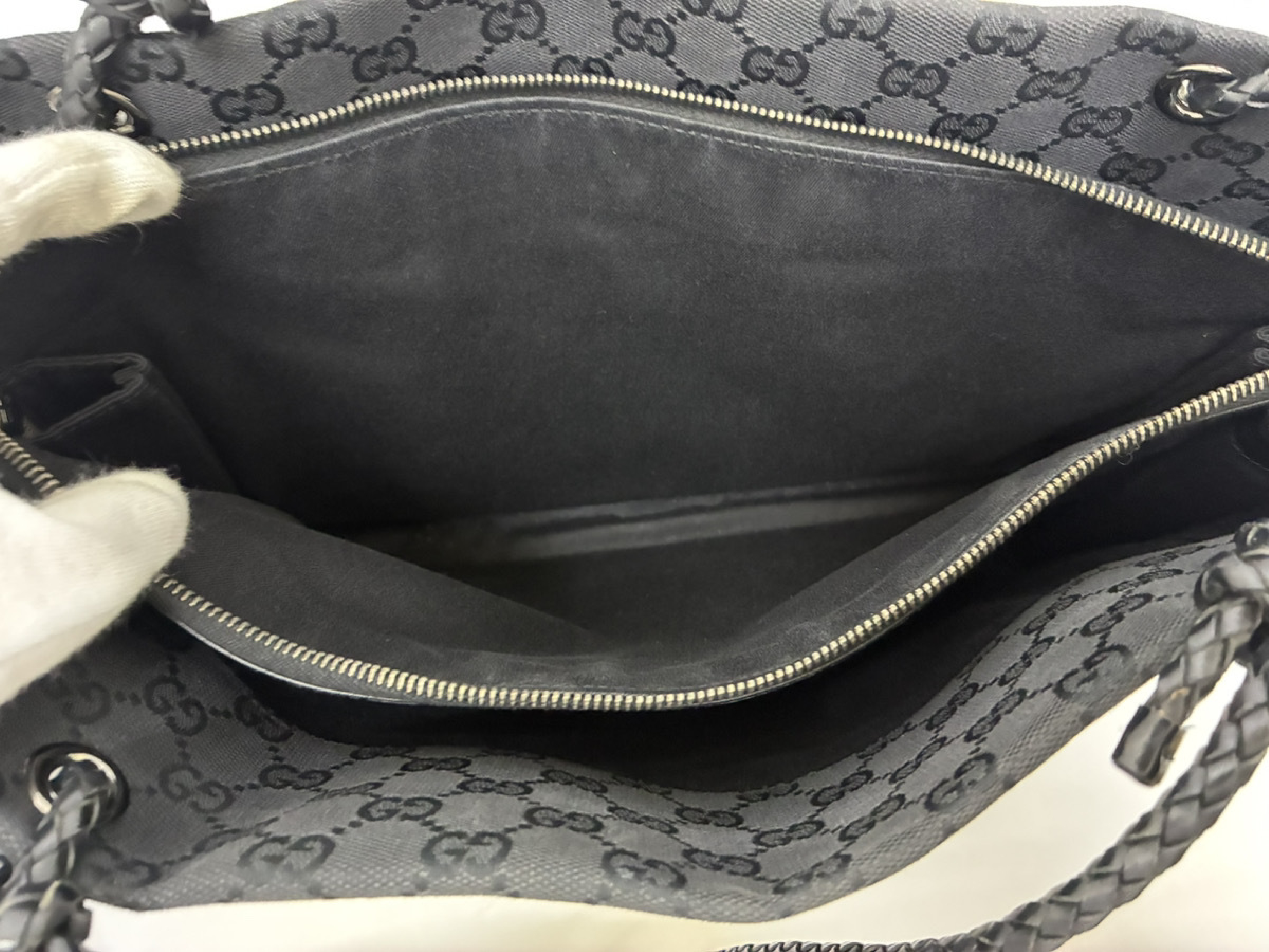 GG Canvas Tote 109140 Black Tote Bag — view 9