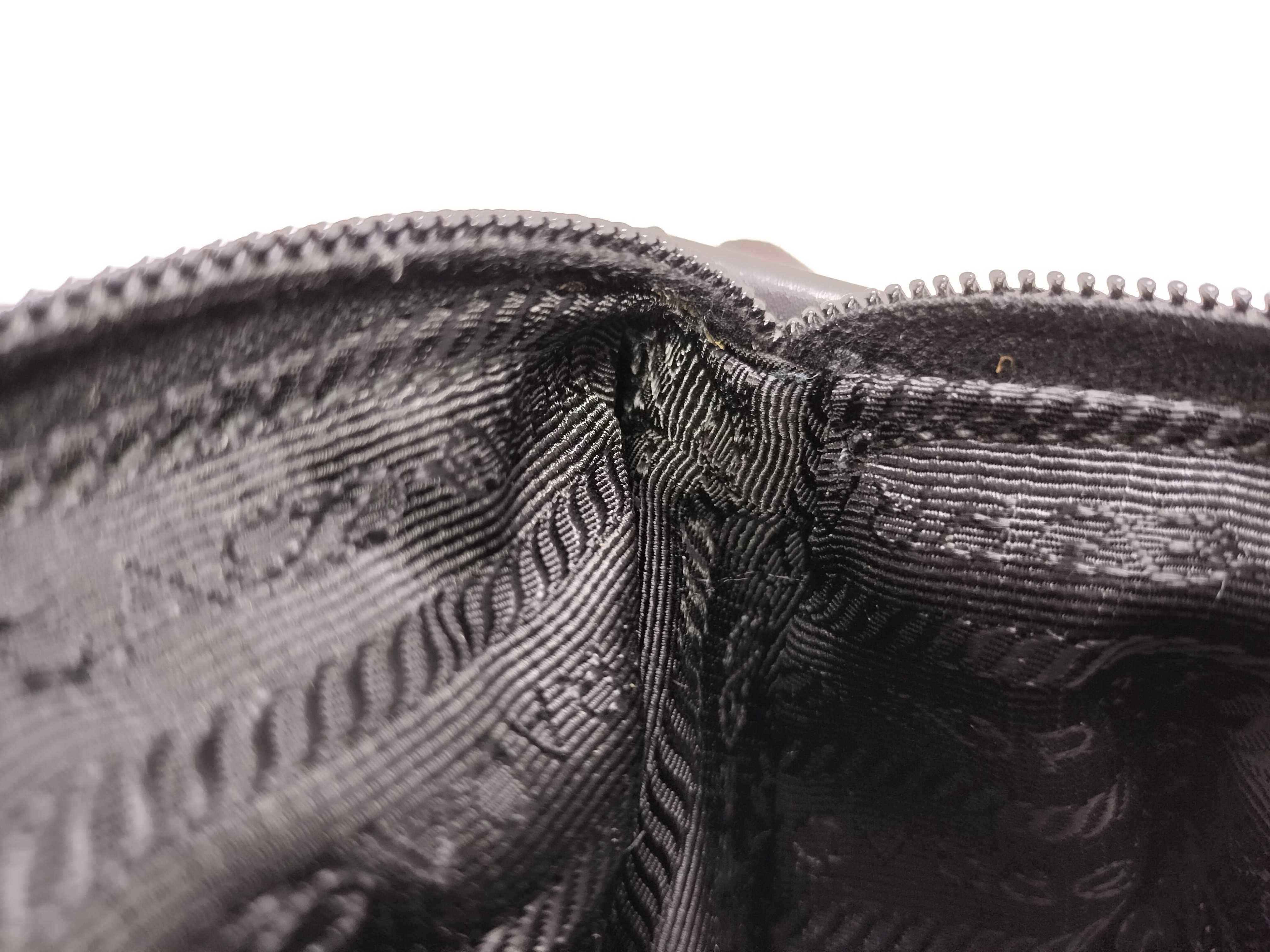 Nylon Shoulder Bag, Black, Triangle Logo — view 13