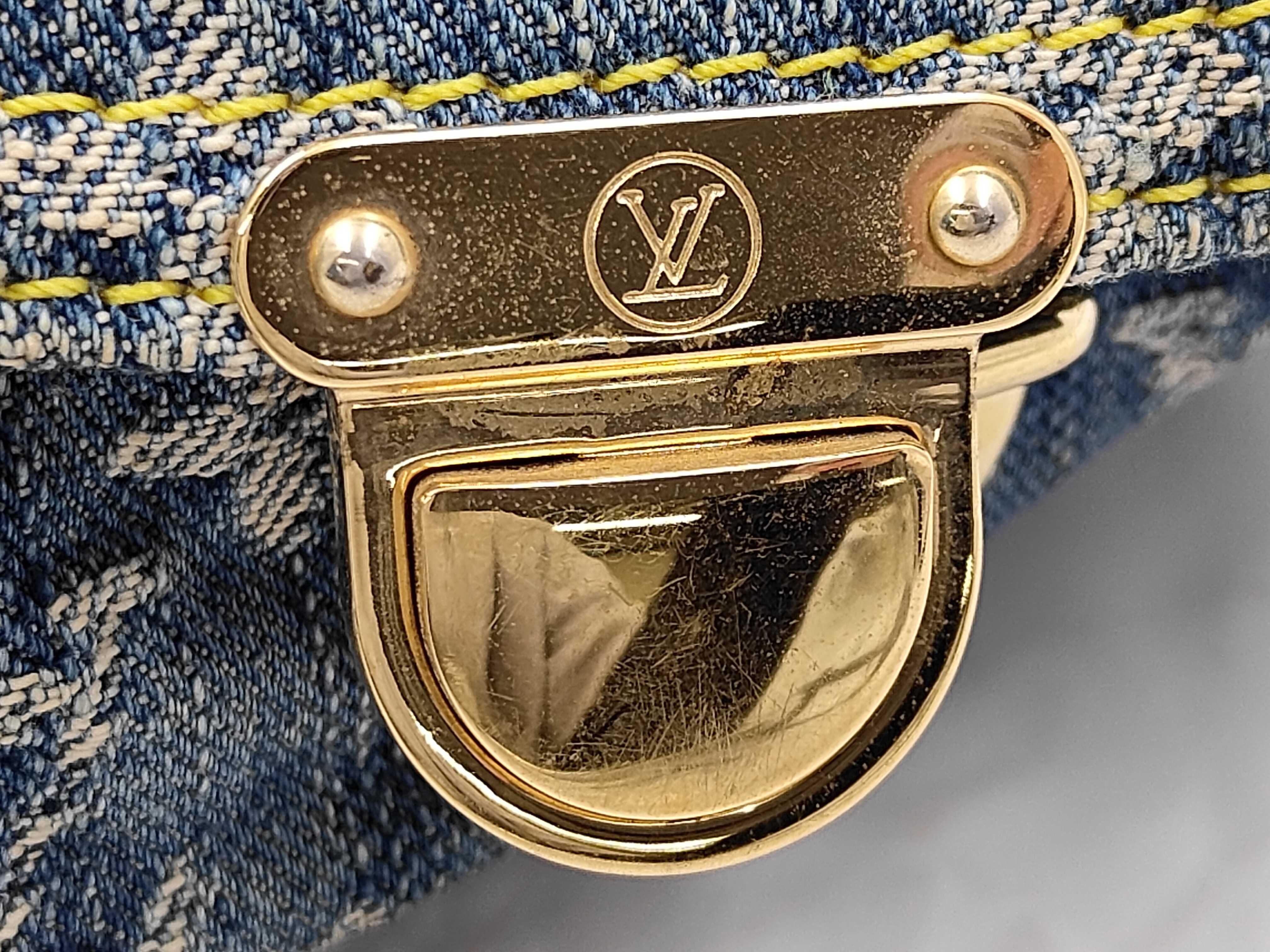Monogram Denim Baggy PM Blue M95049 Shoulder Bag — view 12