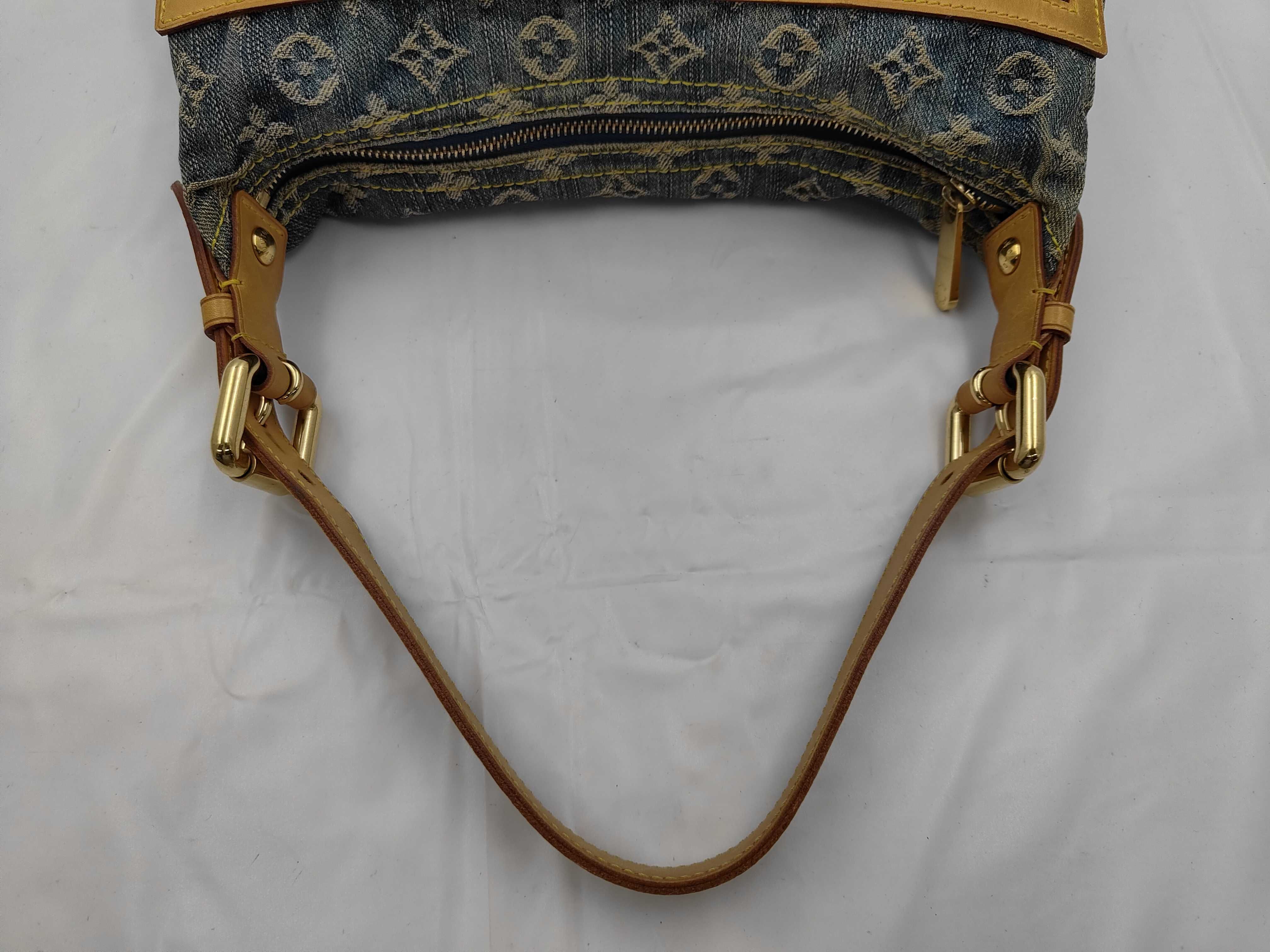 Monogram Denim Baggy PM Blue M95049 Shoulder Bag — view 3