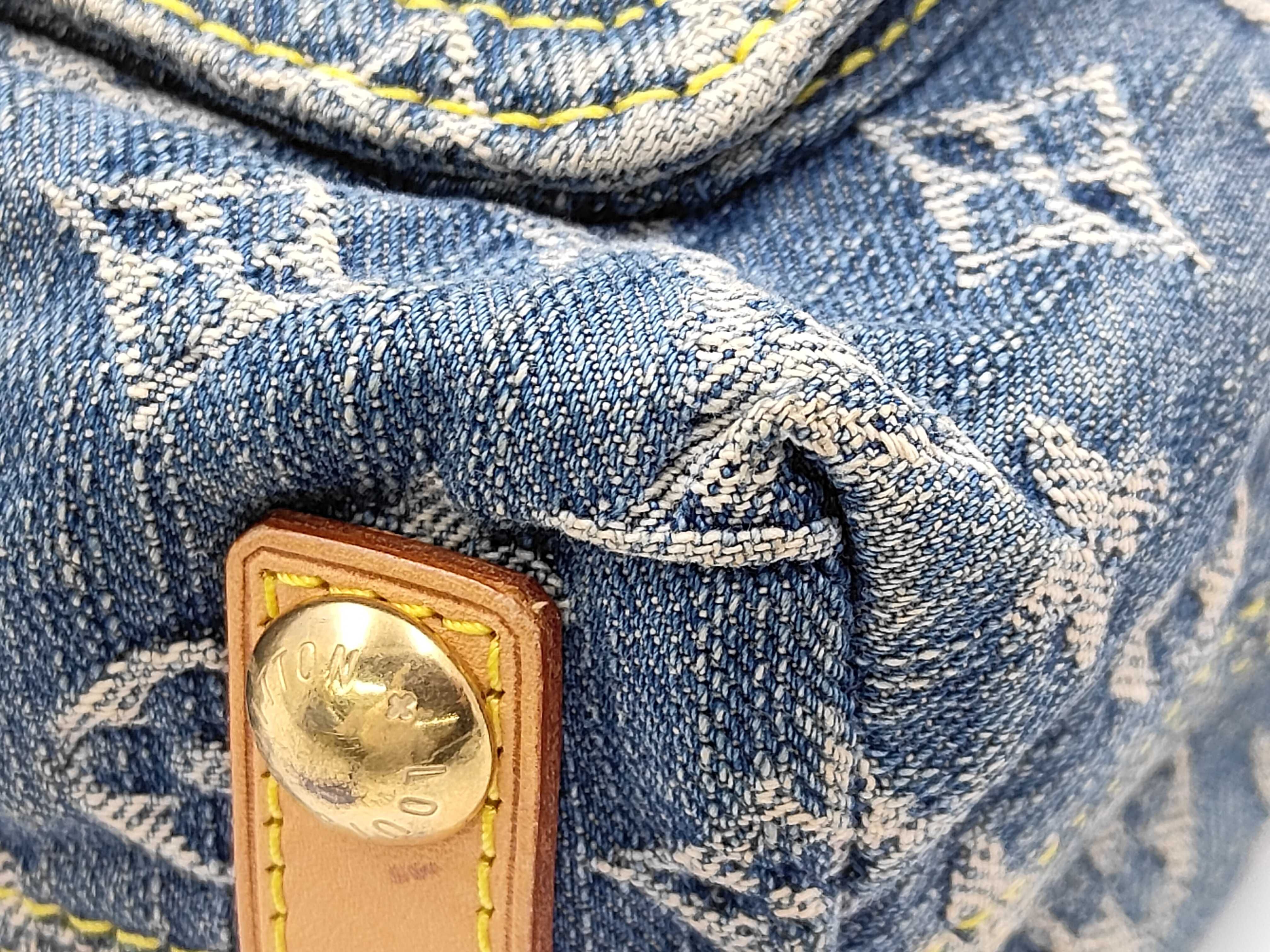 Monogram Denim Baggy PM Blue M95049 Shoulder Bag — view 7