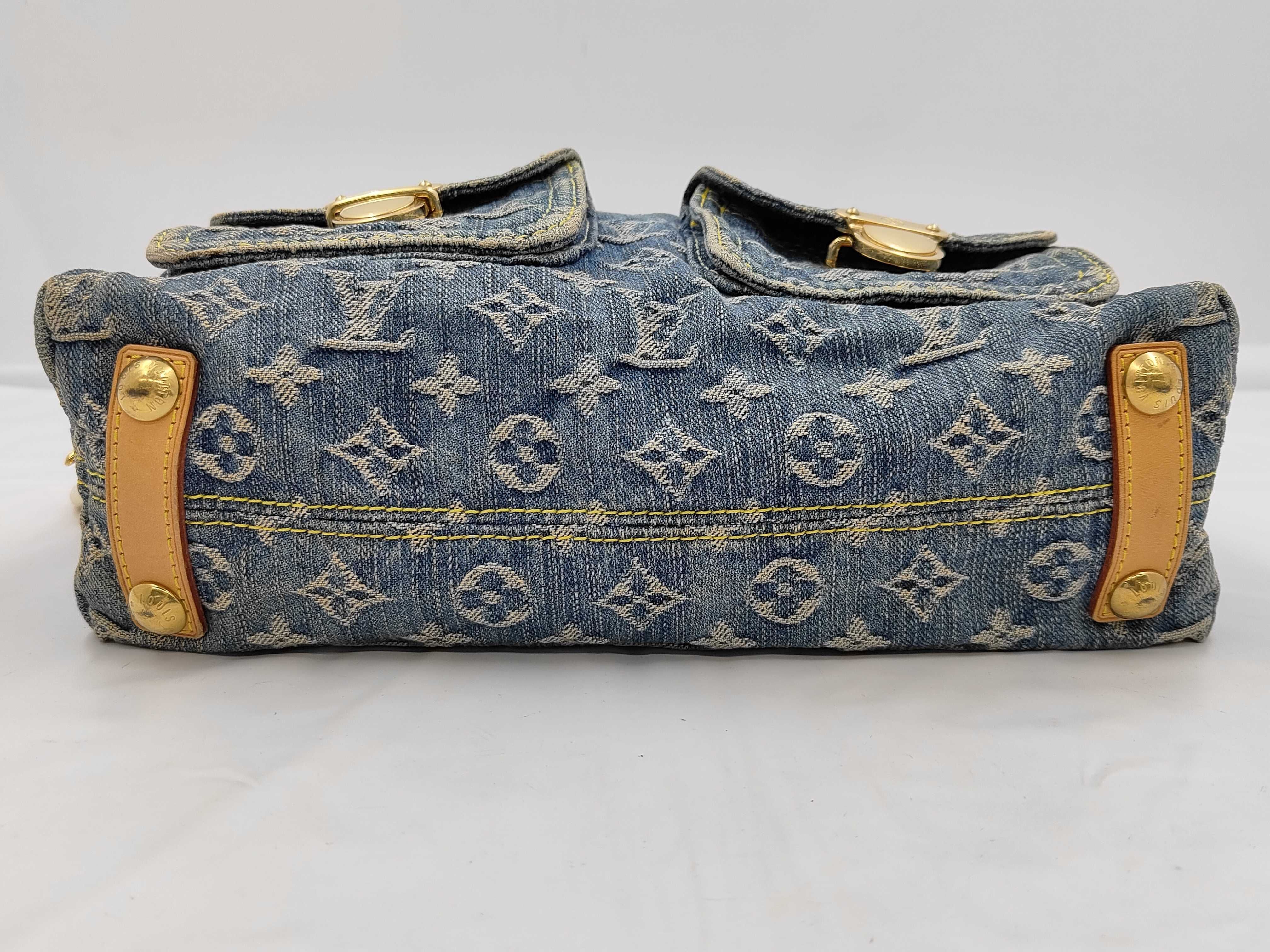 Monogram Denim Baggy PM Blue M95049 Shoulder Bag — view 8