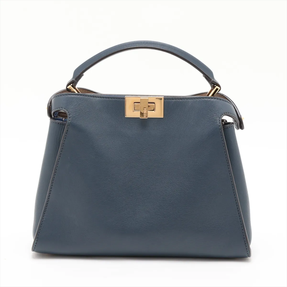 Peekaboo Essentially Leather 2-Way Handbag, Blue, 8BN302 — view 2