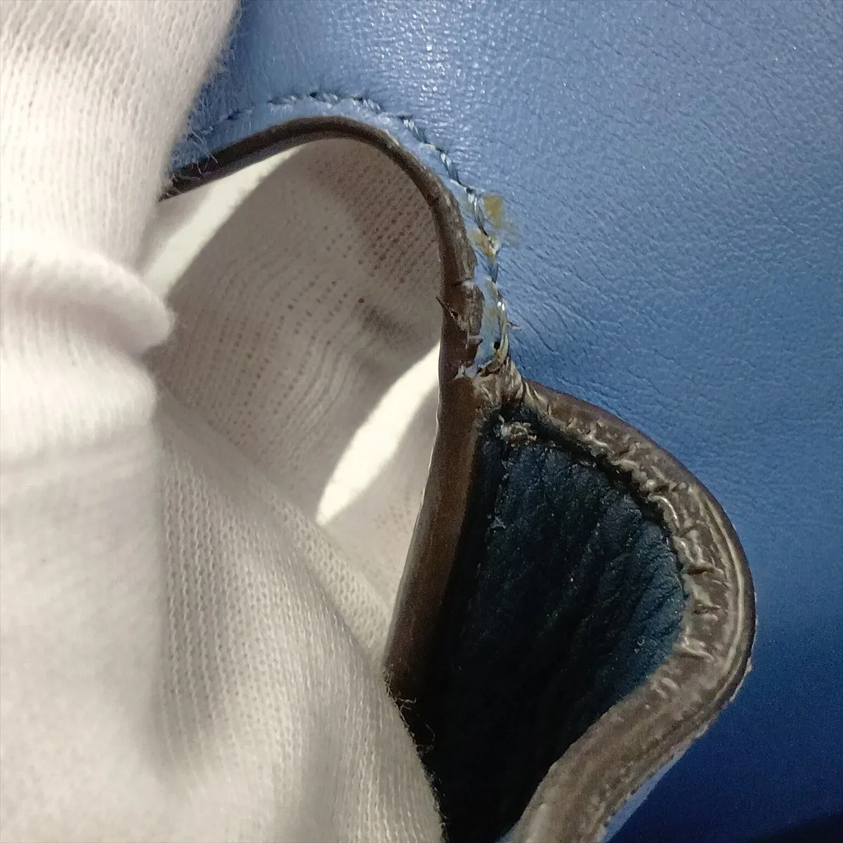 Peekaboo Essentially Leather 2-Way Handbag, Blue, 8BN302 — view 13