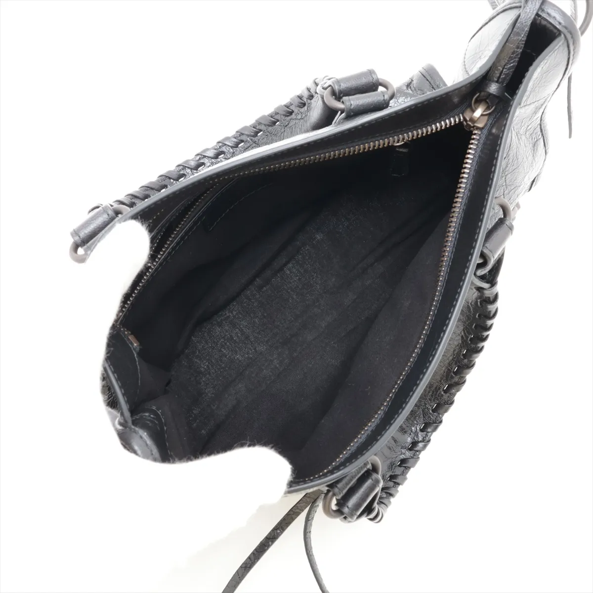 City Small 811442 Leather 2-Way Handbag, Black — view 8