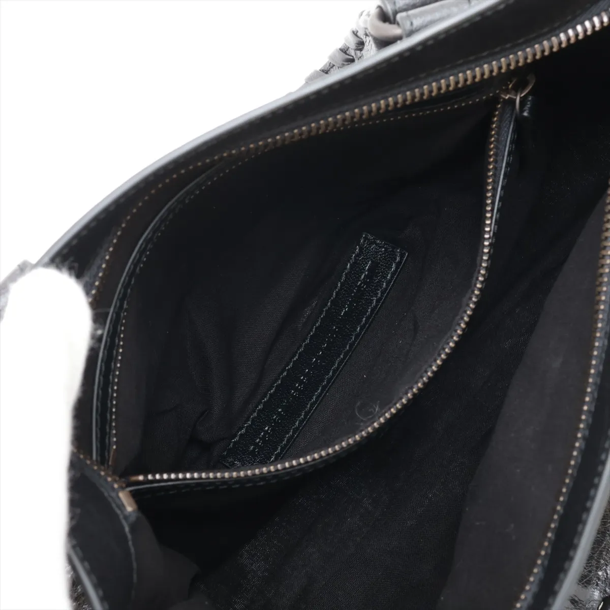 City Small 811442 Leather 2-Way Handbag, Black — view 9