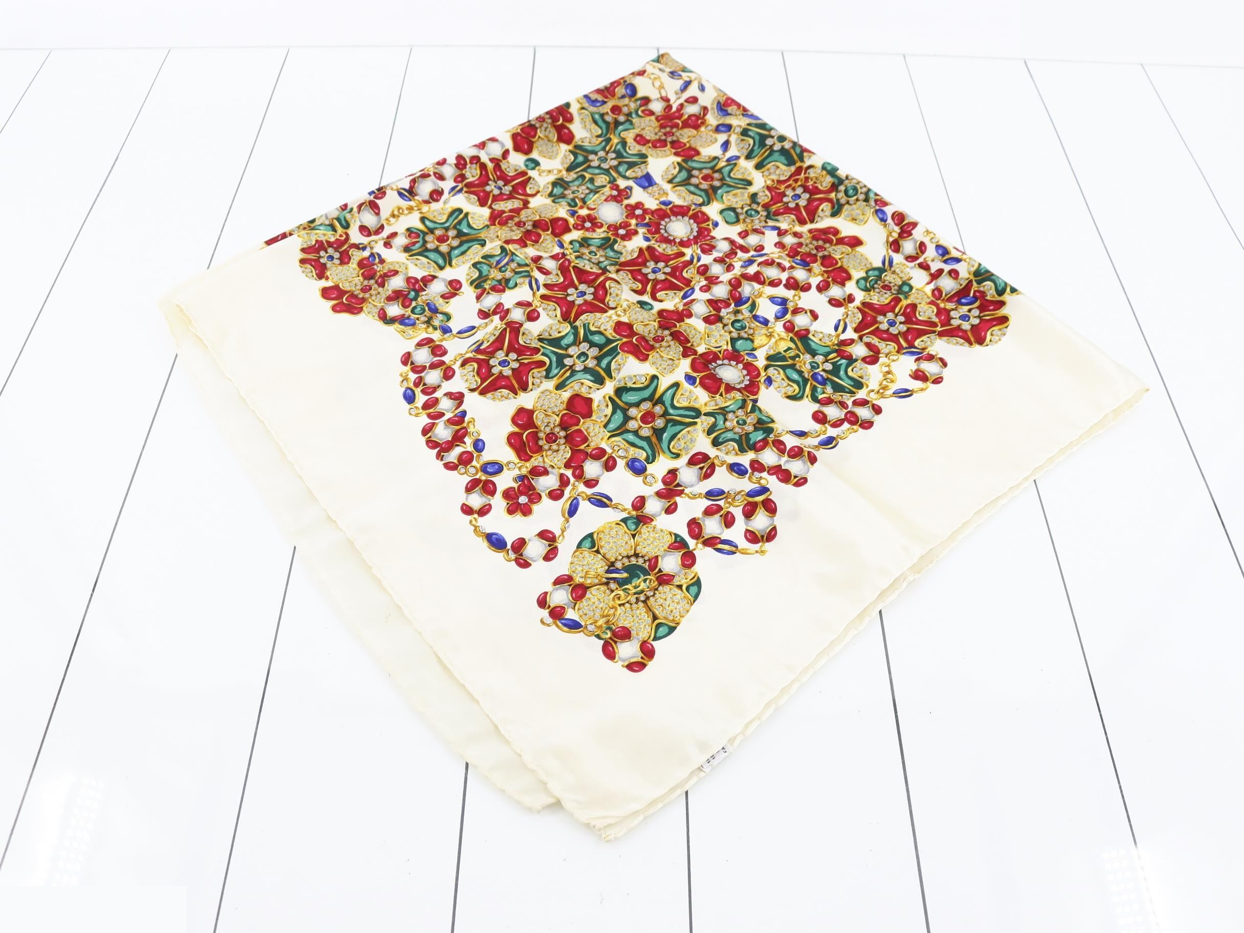 scarf with tags — view 2