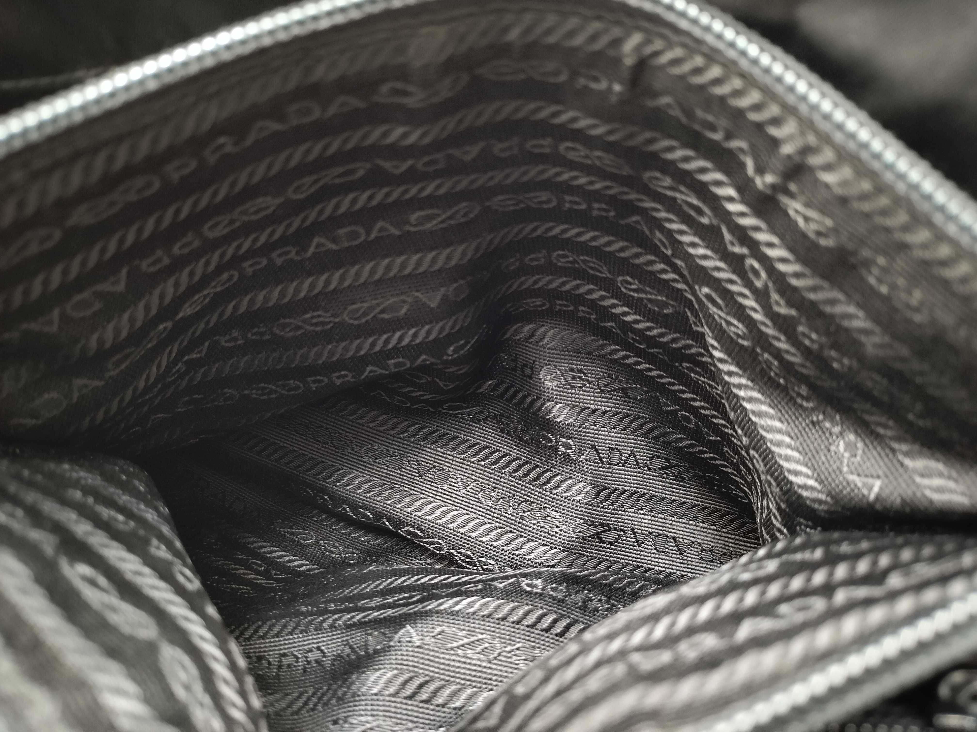 Nylon Chain Shoulder Bag/Tote Bag - Black — view 13