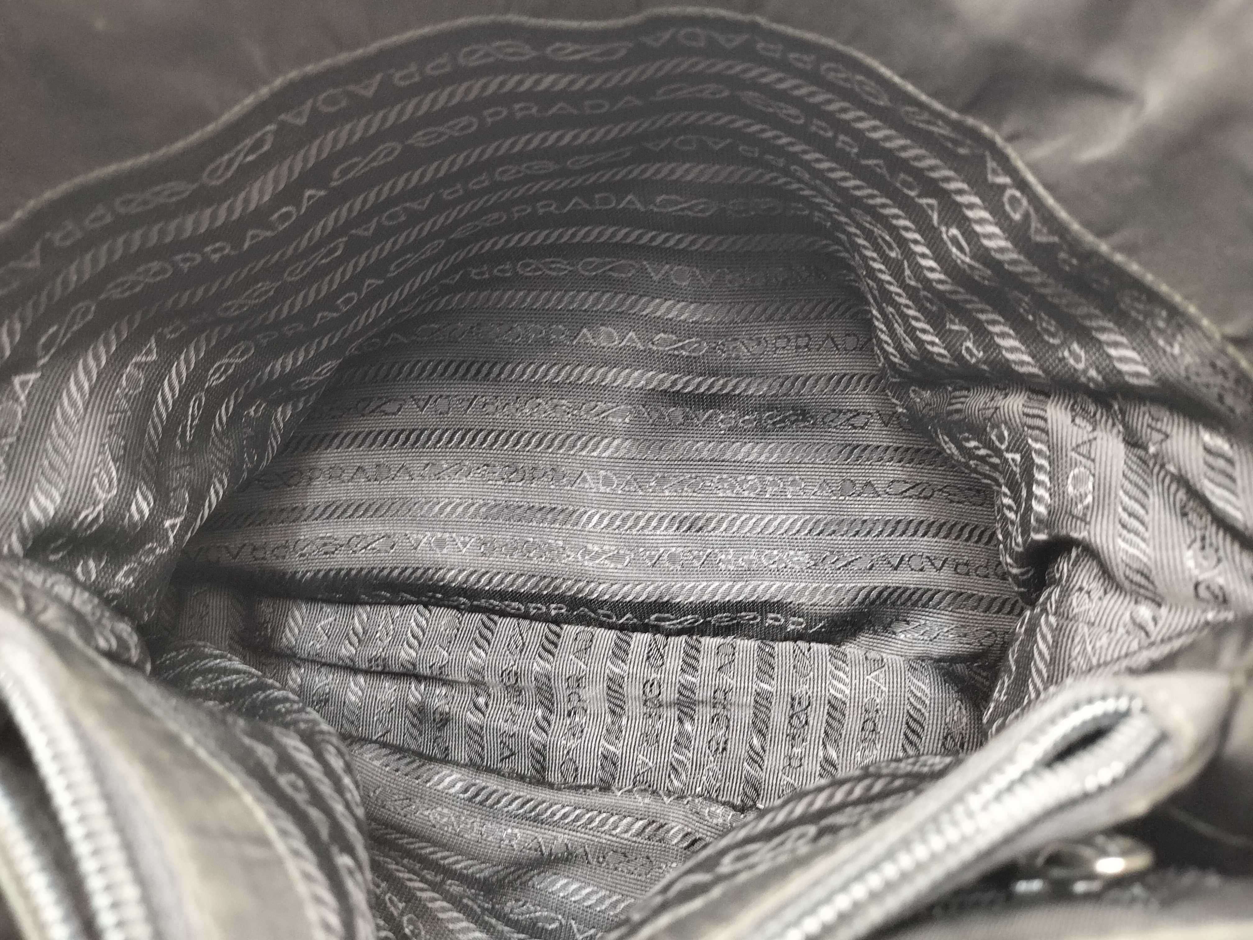 Nylon Chain Shoulder Bag/Tote Bag - Black — view 14