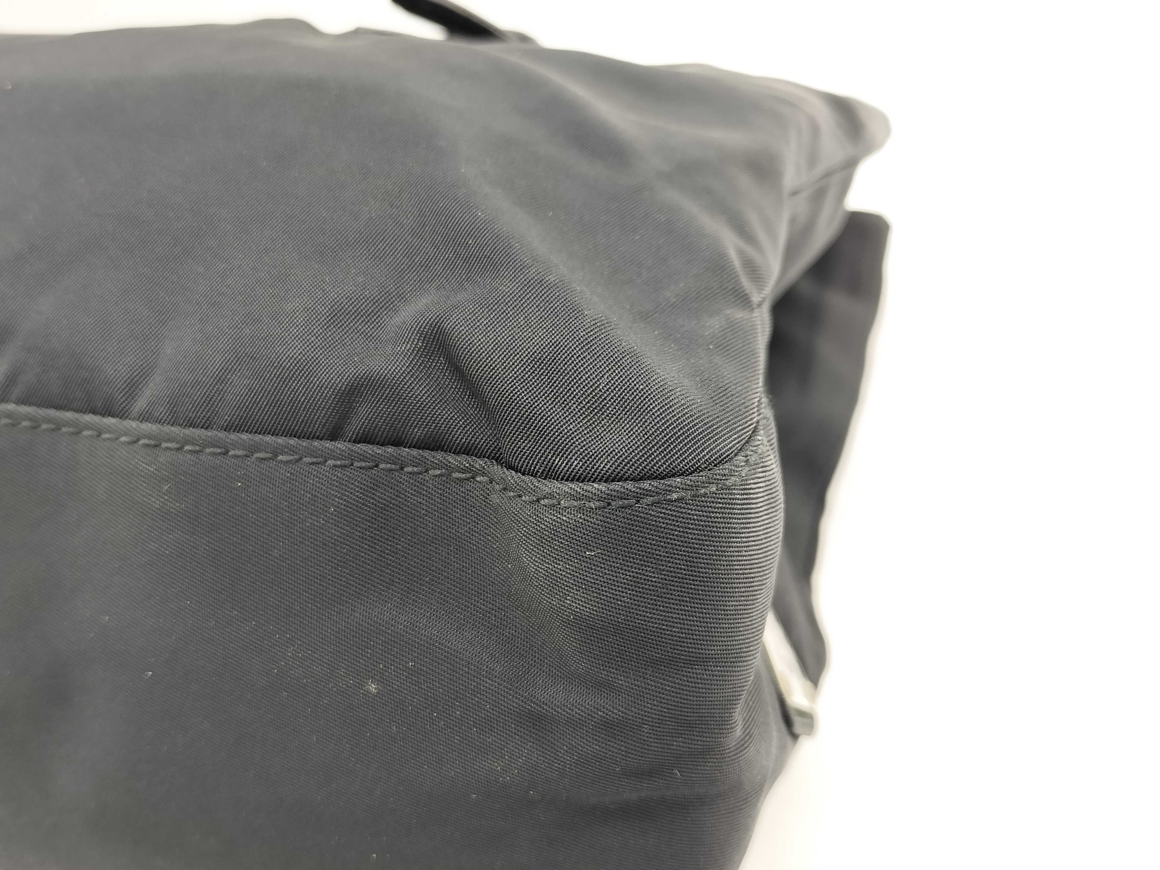 Nylon Chain Shoulder Bag/Tote Bag - Black — view 4