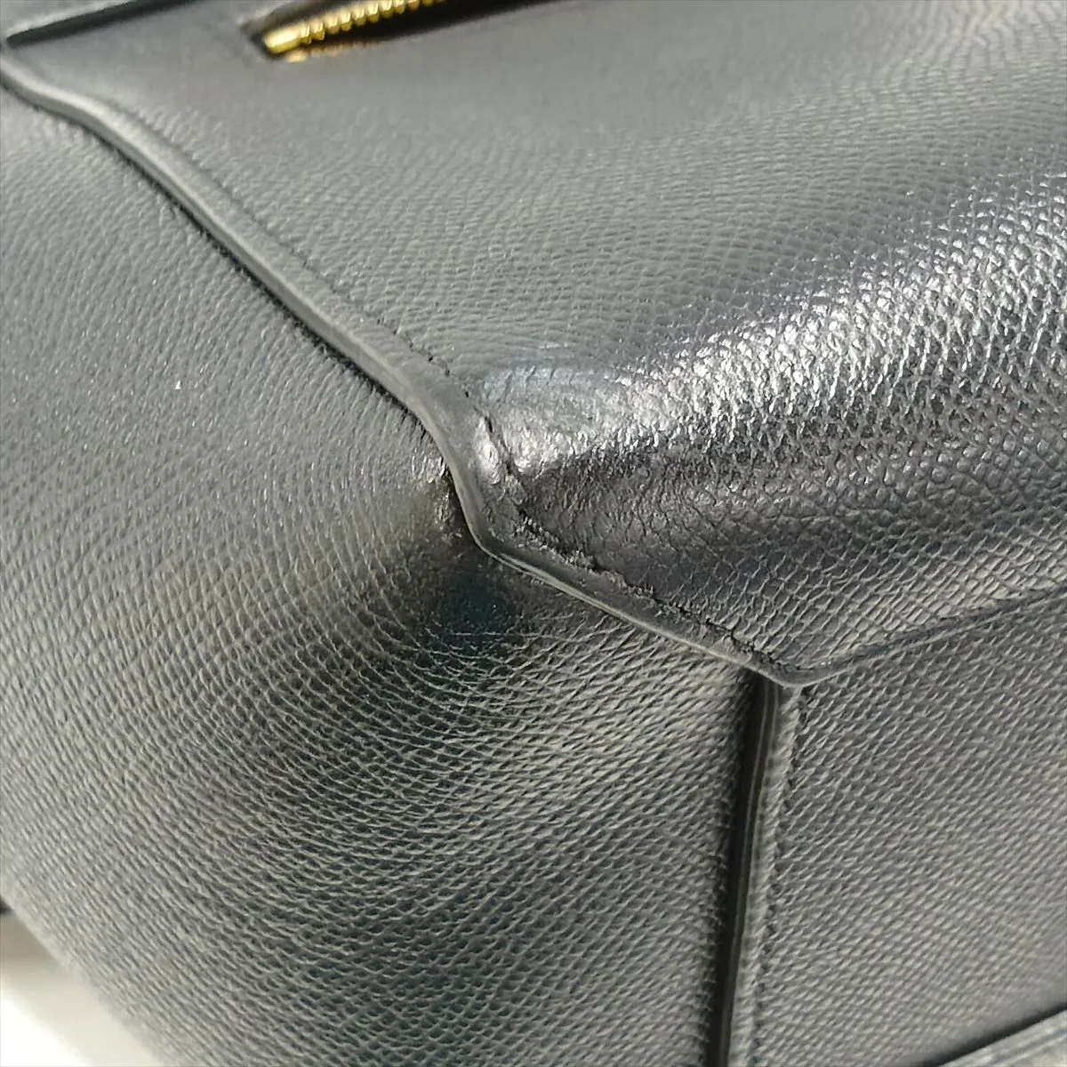 Belt Bag Micro Leather 2-Way Handbag Black — view 12