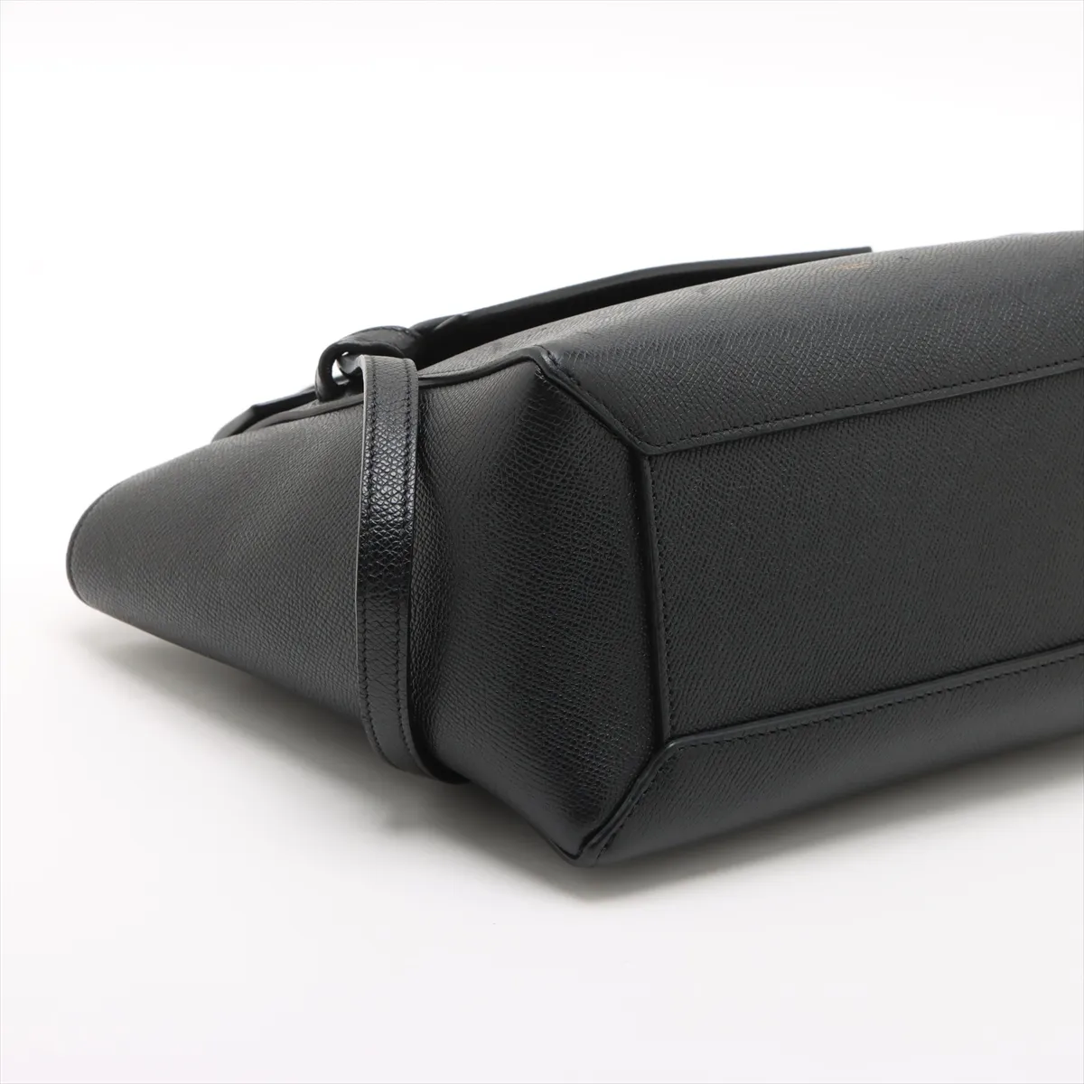 Belt Bag Micro Leather 2-Way Handbag Black — view 4