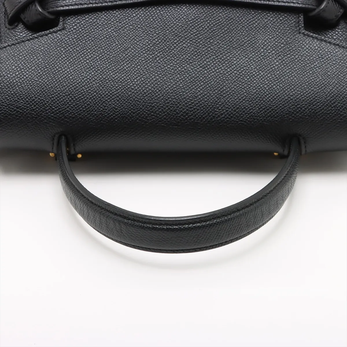 Belt Bag Micro Leather 2-Way Handbag Black — view 5