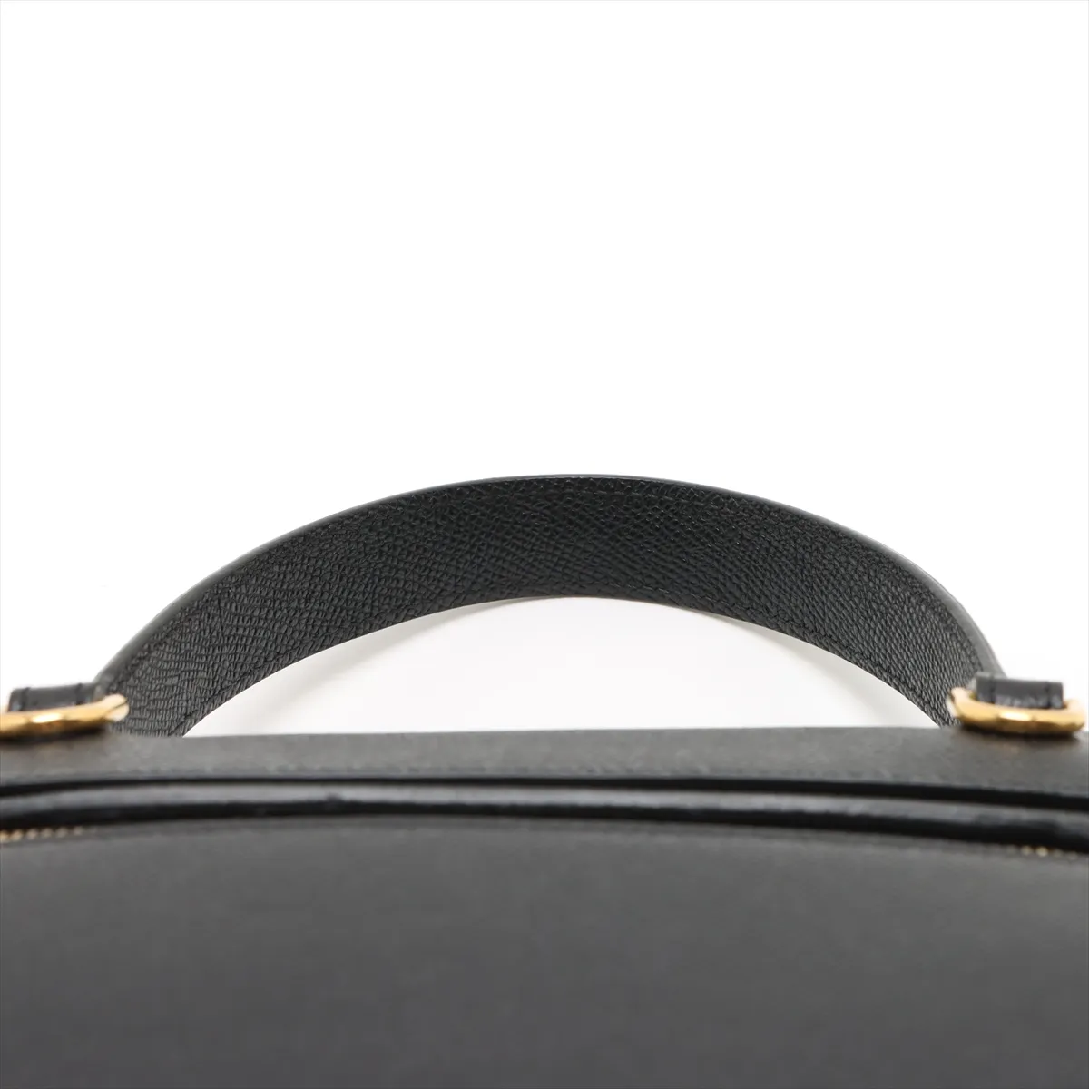 Belt Bag Micro Leather 2-Way Handbag Black — view 6