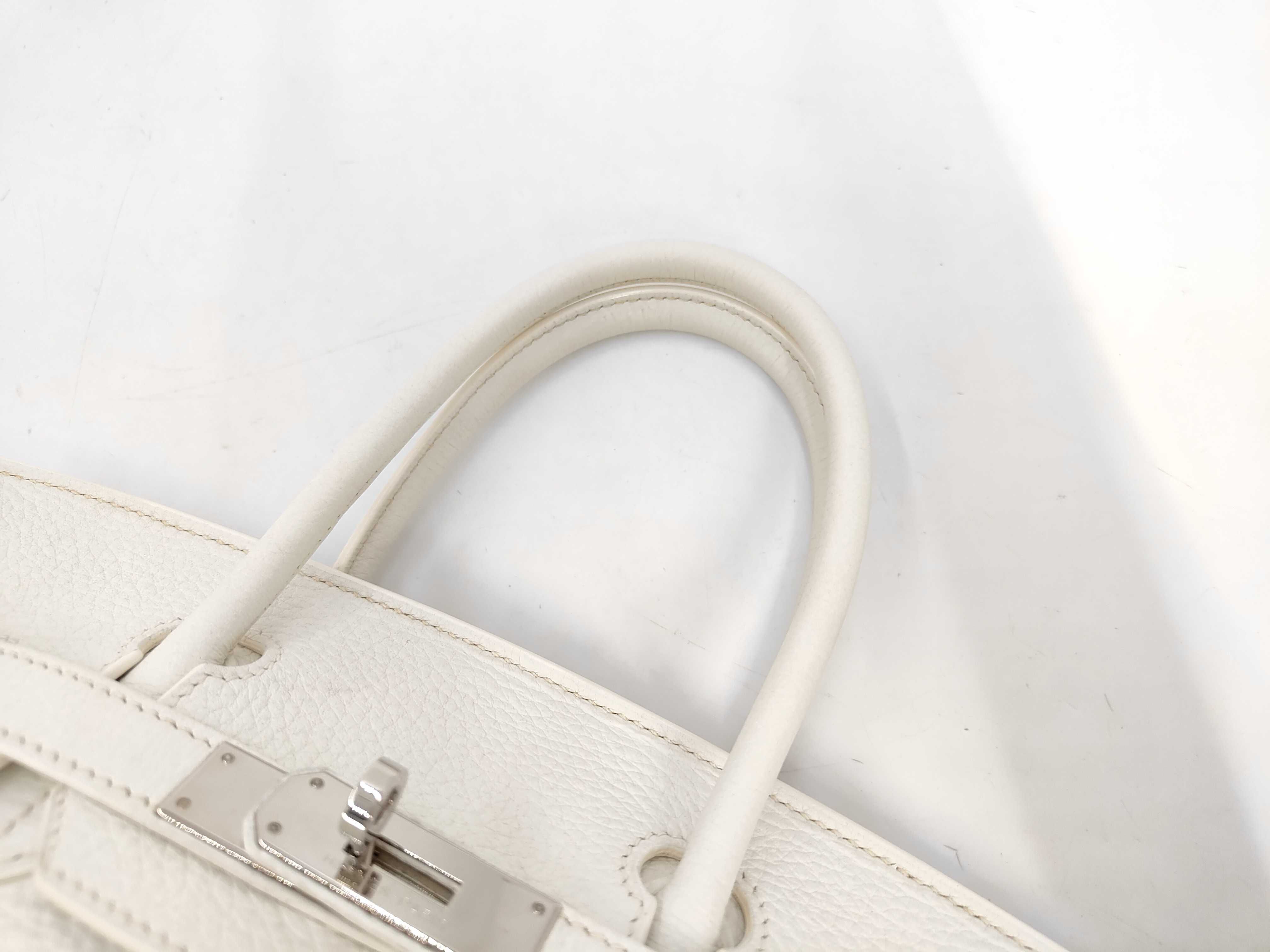 Birkin 30 L White Handbag — view 5
