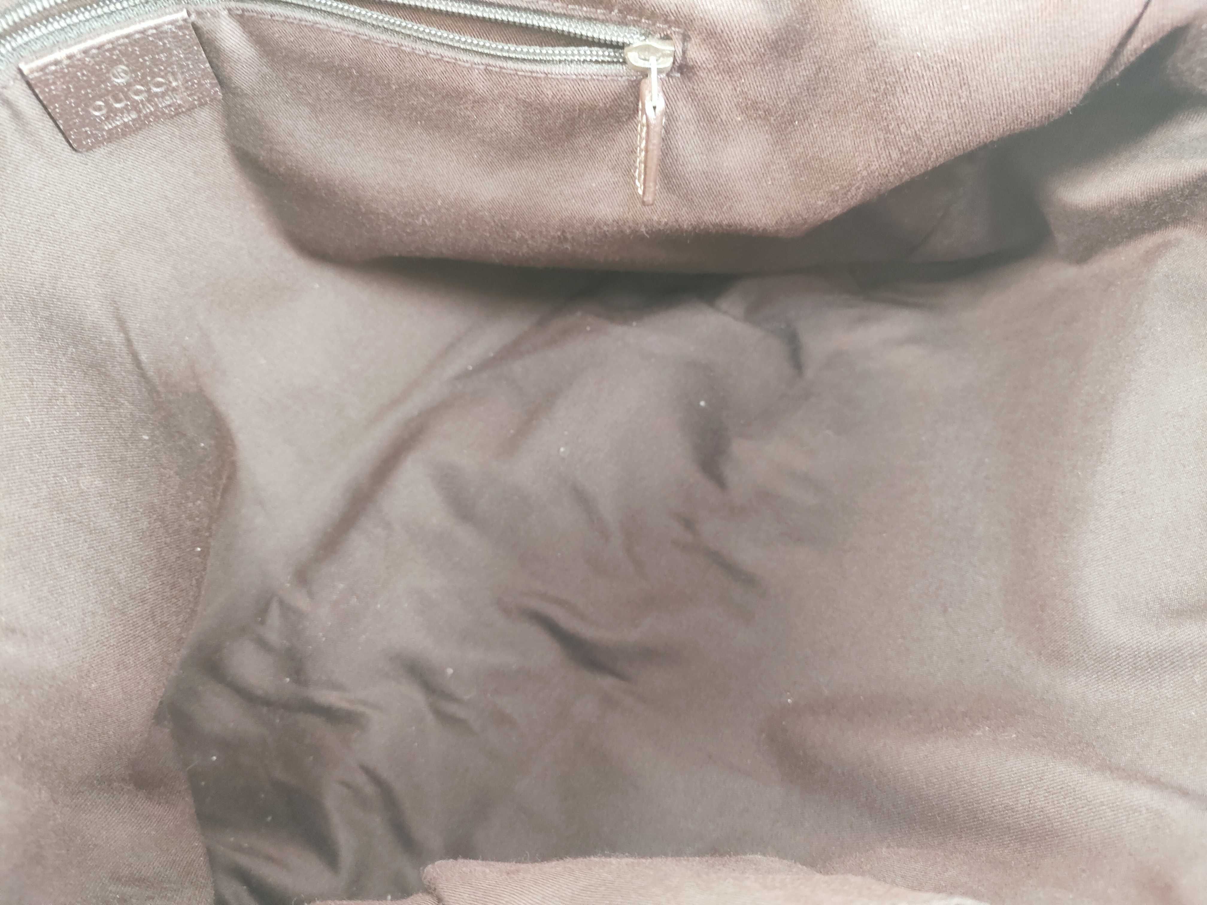 handbag, one-shoulder style, leather and canvas, GG pattern. — view 13