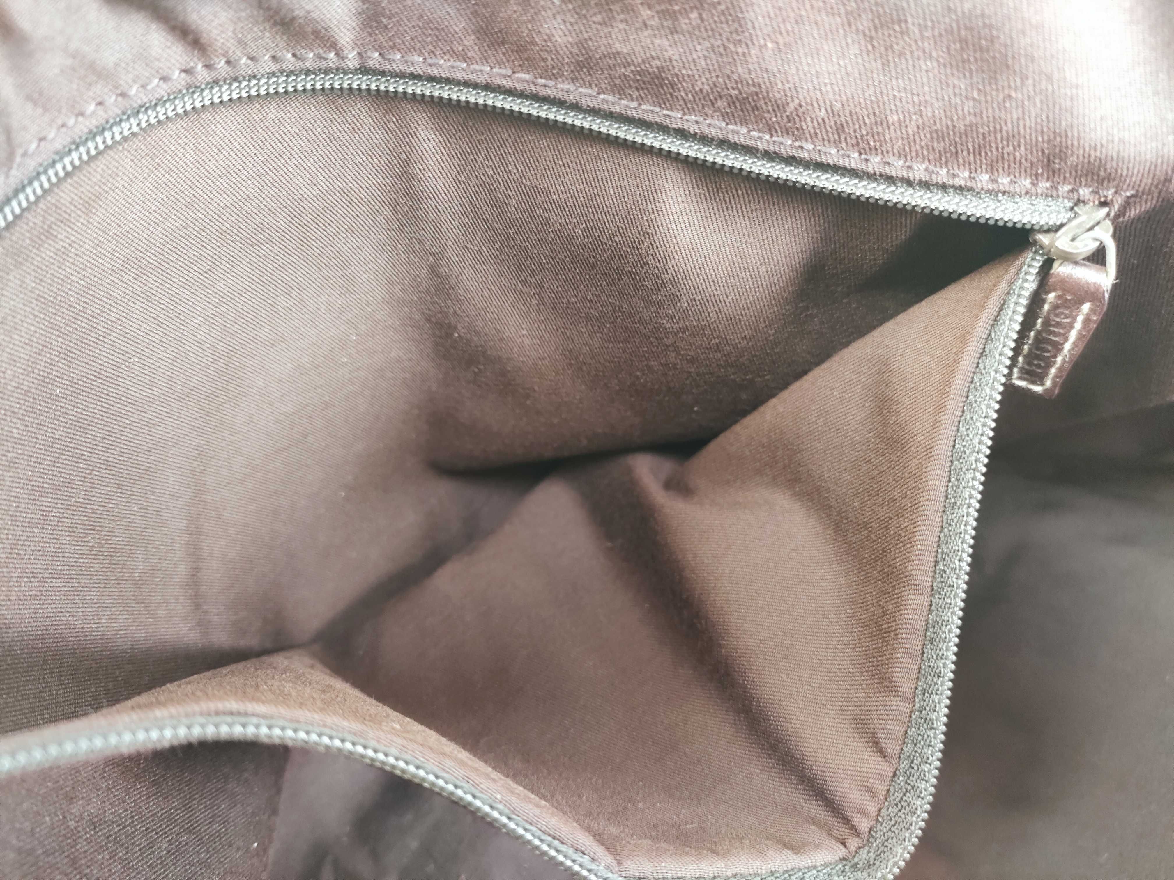 handbag, one-shoulder style, leather and canvas, GG pattern. — view 14