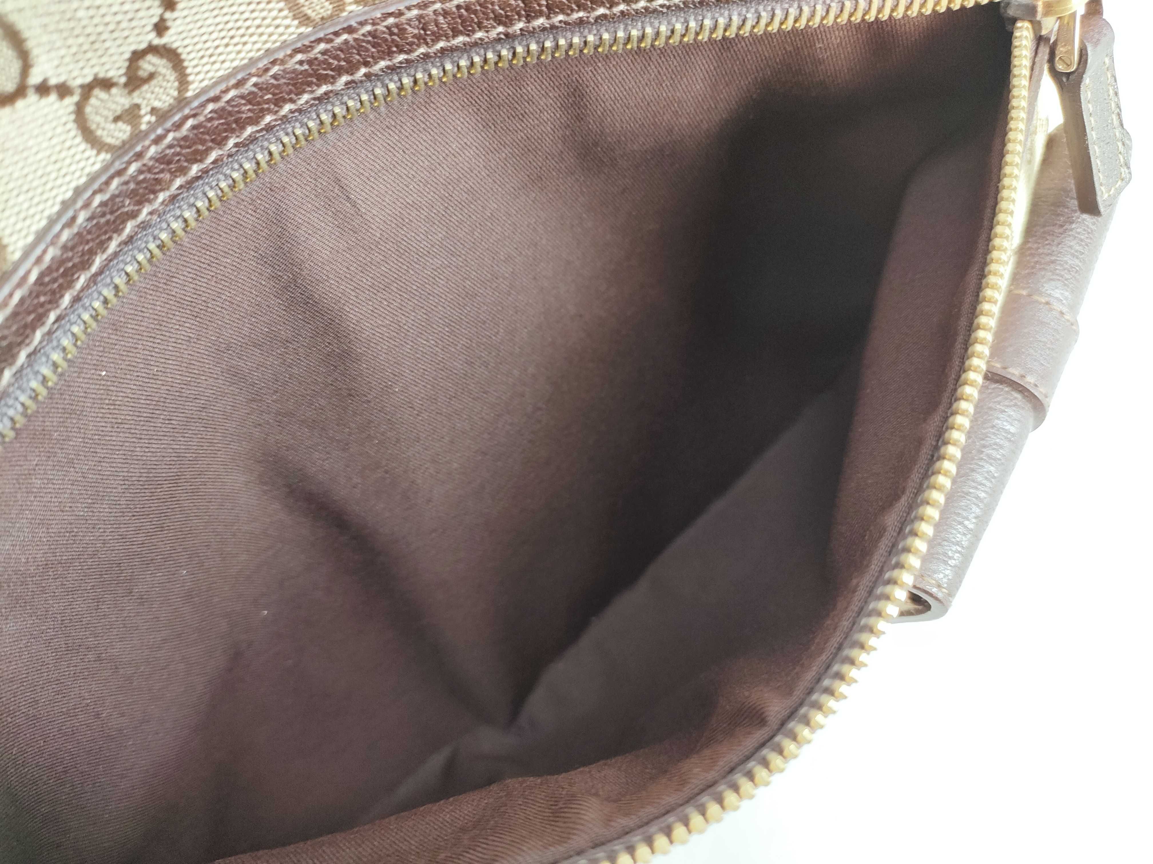handbag, one-shoulder style, leather and canvas, GG pattern. — view 15