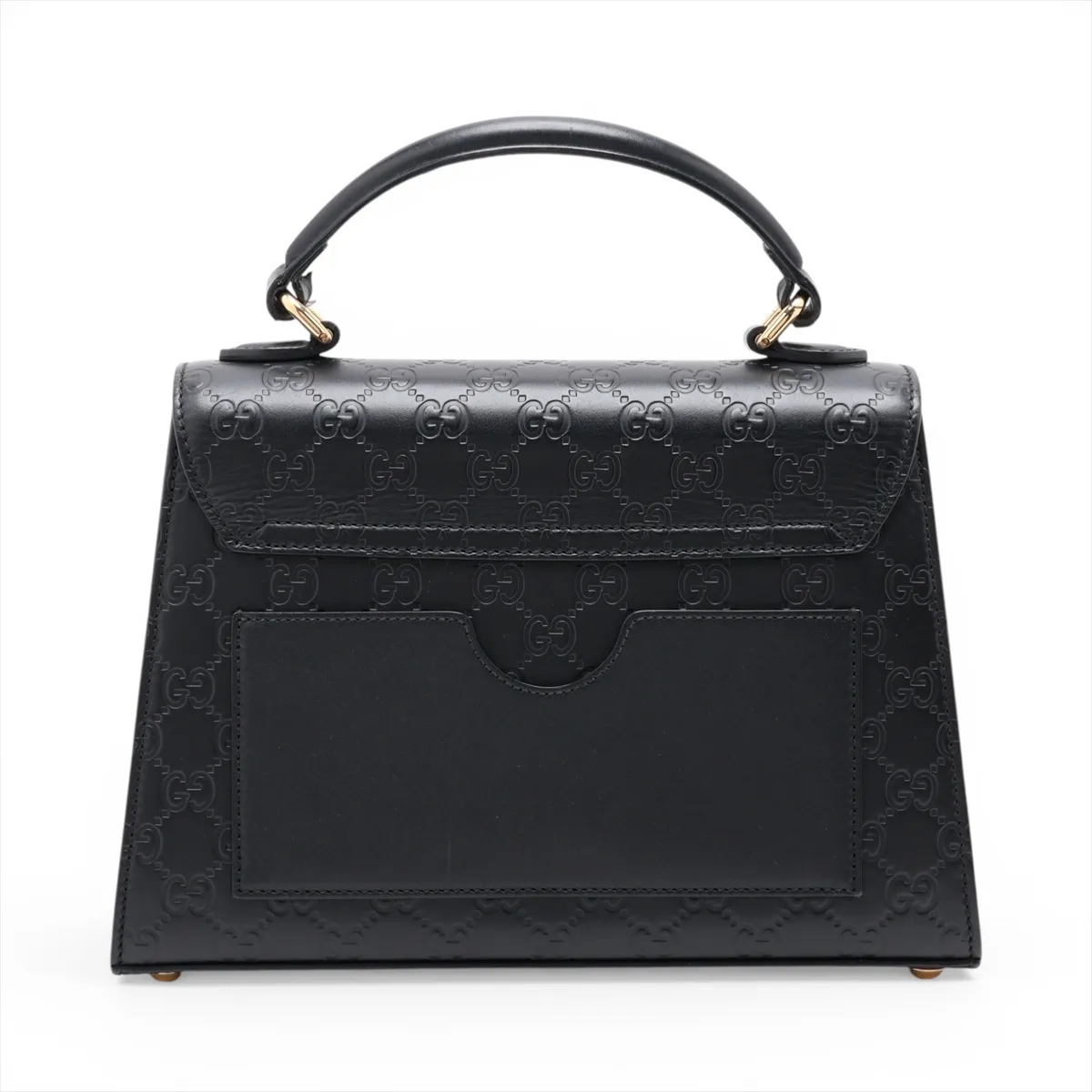 Guccissima Padlock Leather Handbag Black 453188 — view 2