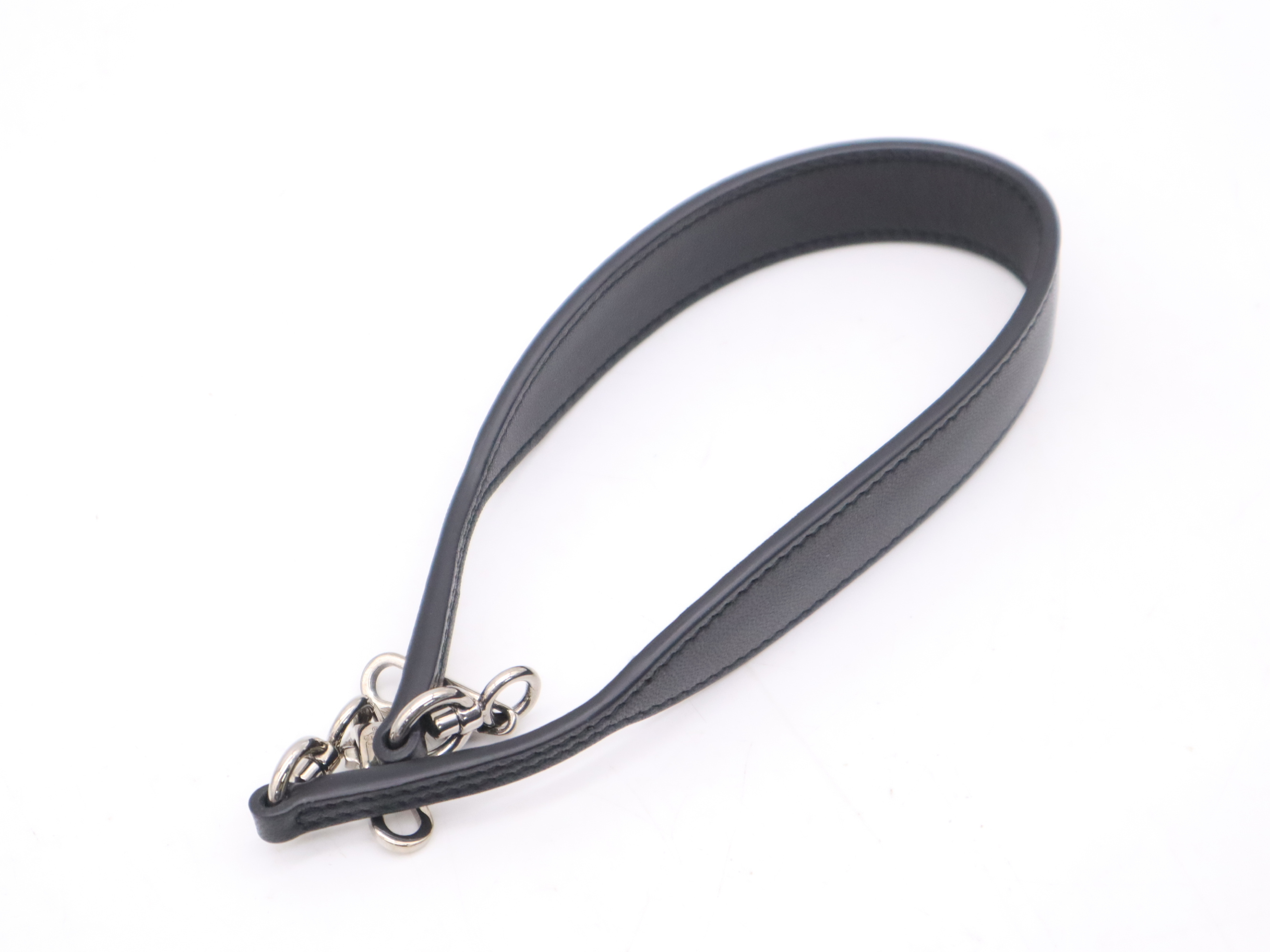 764339 Leather Horsebit Chain Small Shoulder Bag, Black, with 2 Shoulder Straps and Dust Bag. — view 12