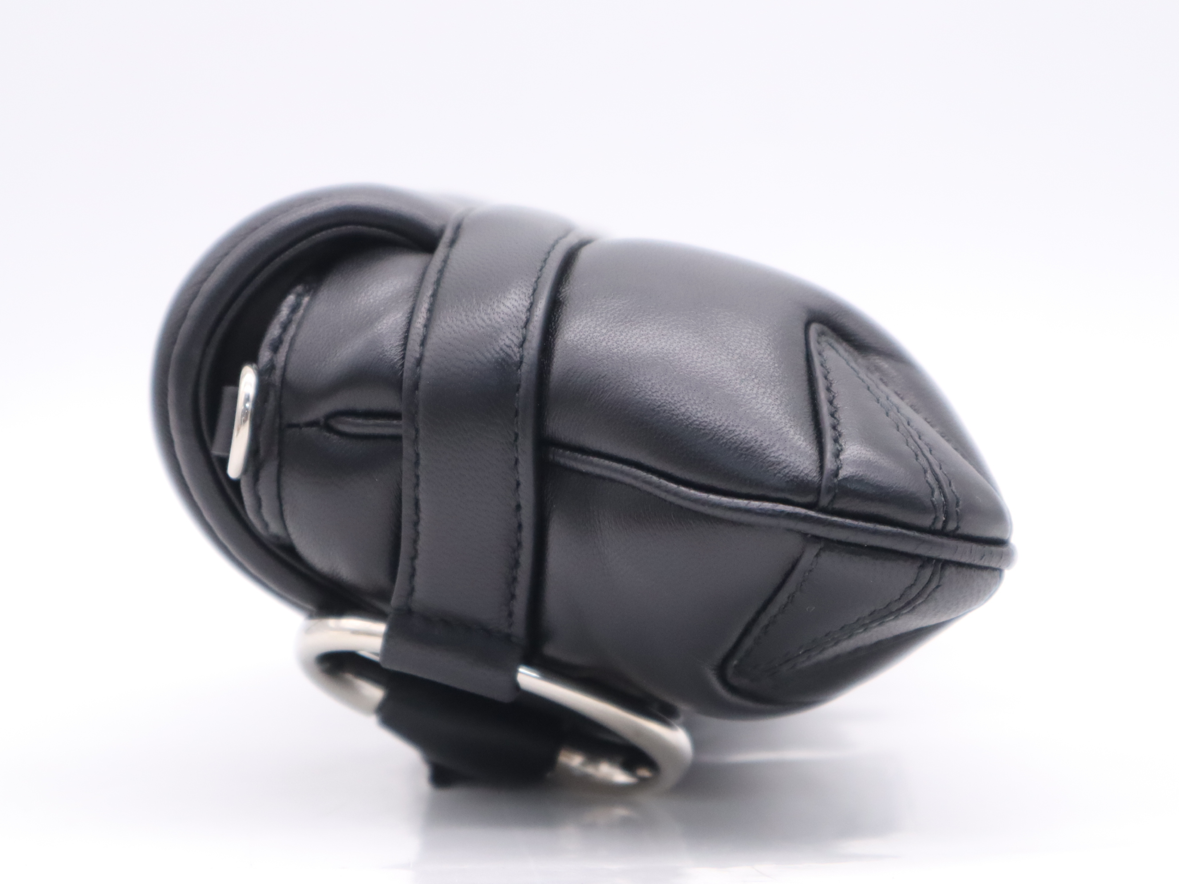 764339 Leather Horsebit Chain Small Shoulder Bag, Black, with 2 Shoulder Straps and Dust Bag. — view 3