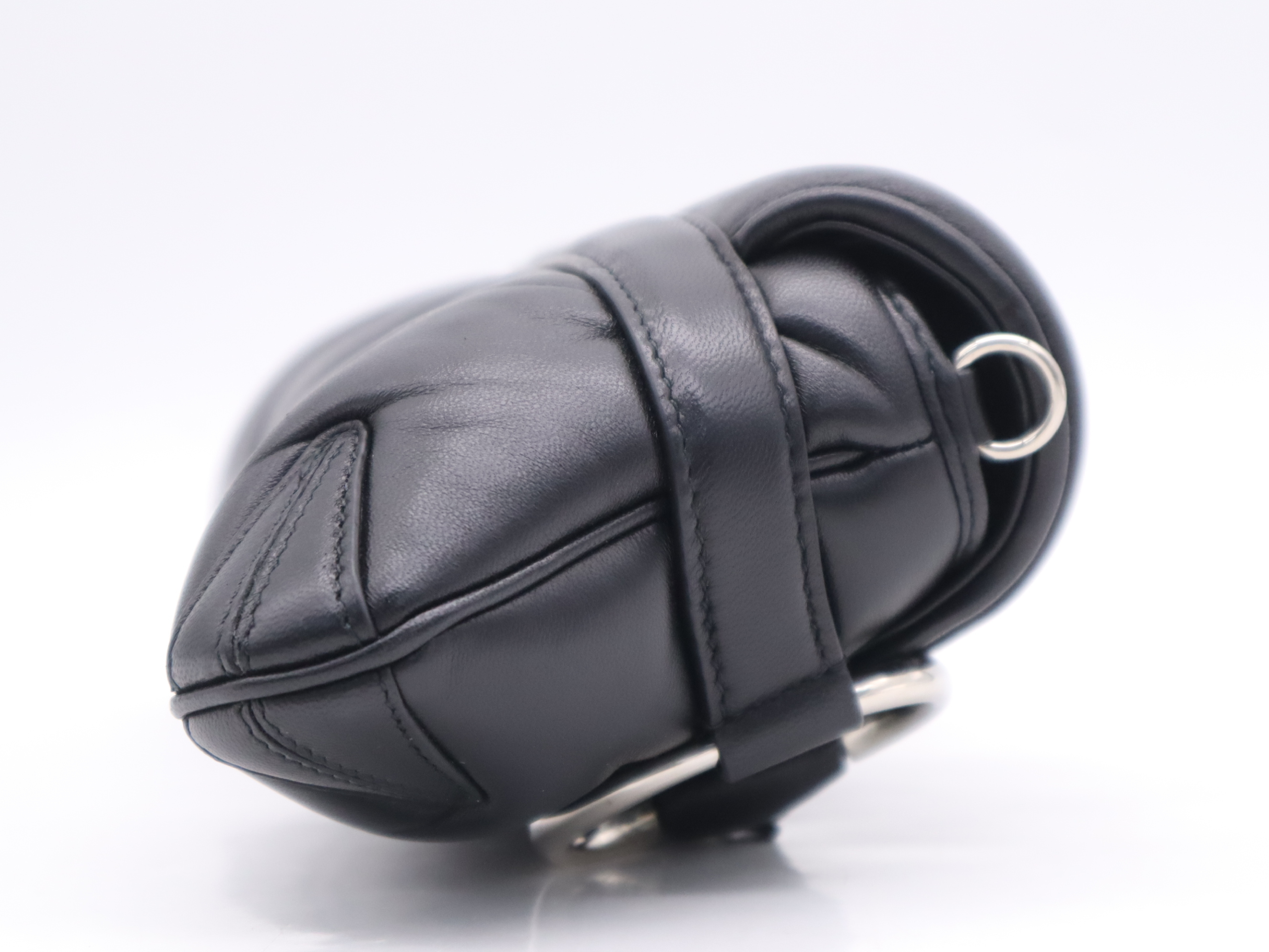 764339 Leather Horsebit Chain Small Shoulder Bag, Black, with 2 Shoulder Straps and Dust Bag. — view 5